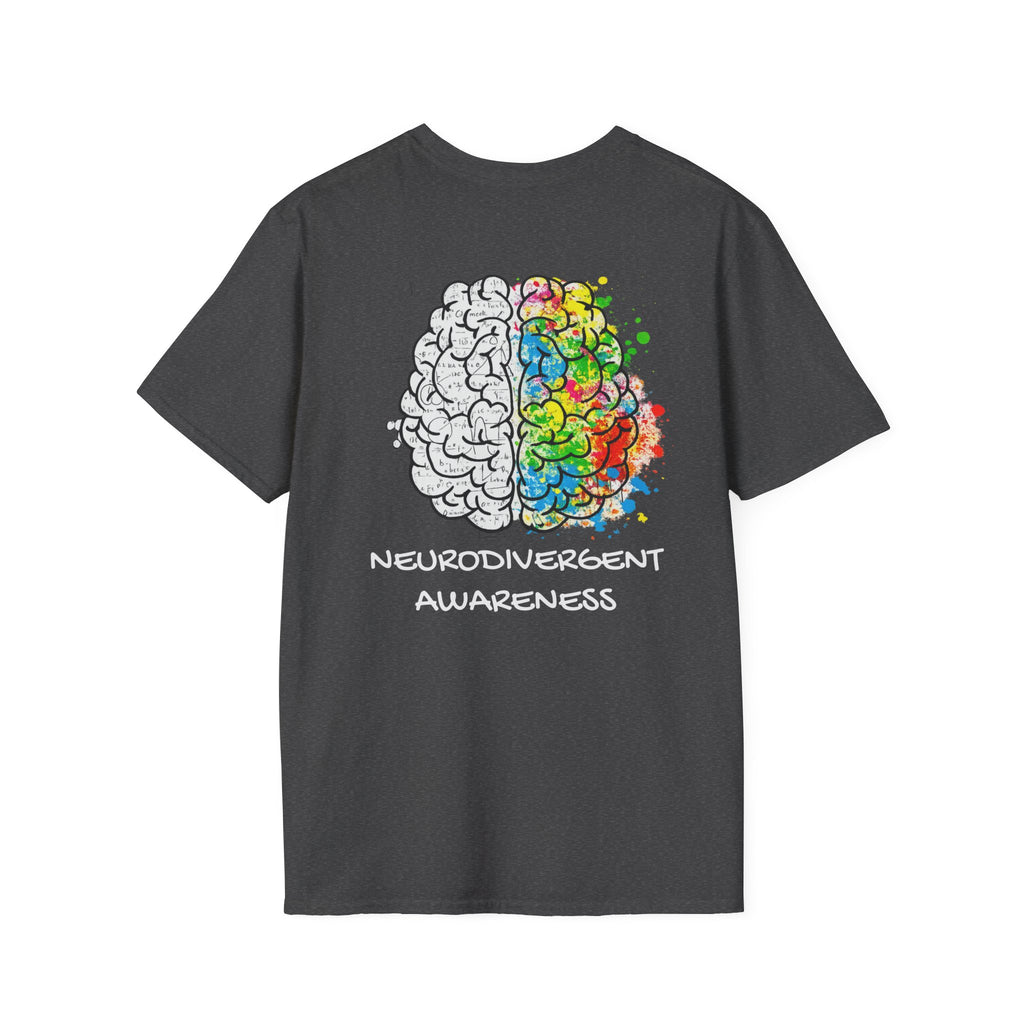 Neurodivergent Awareness T-Shirt — Colorful Brain Infinity Symbol