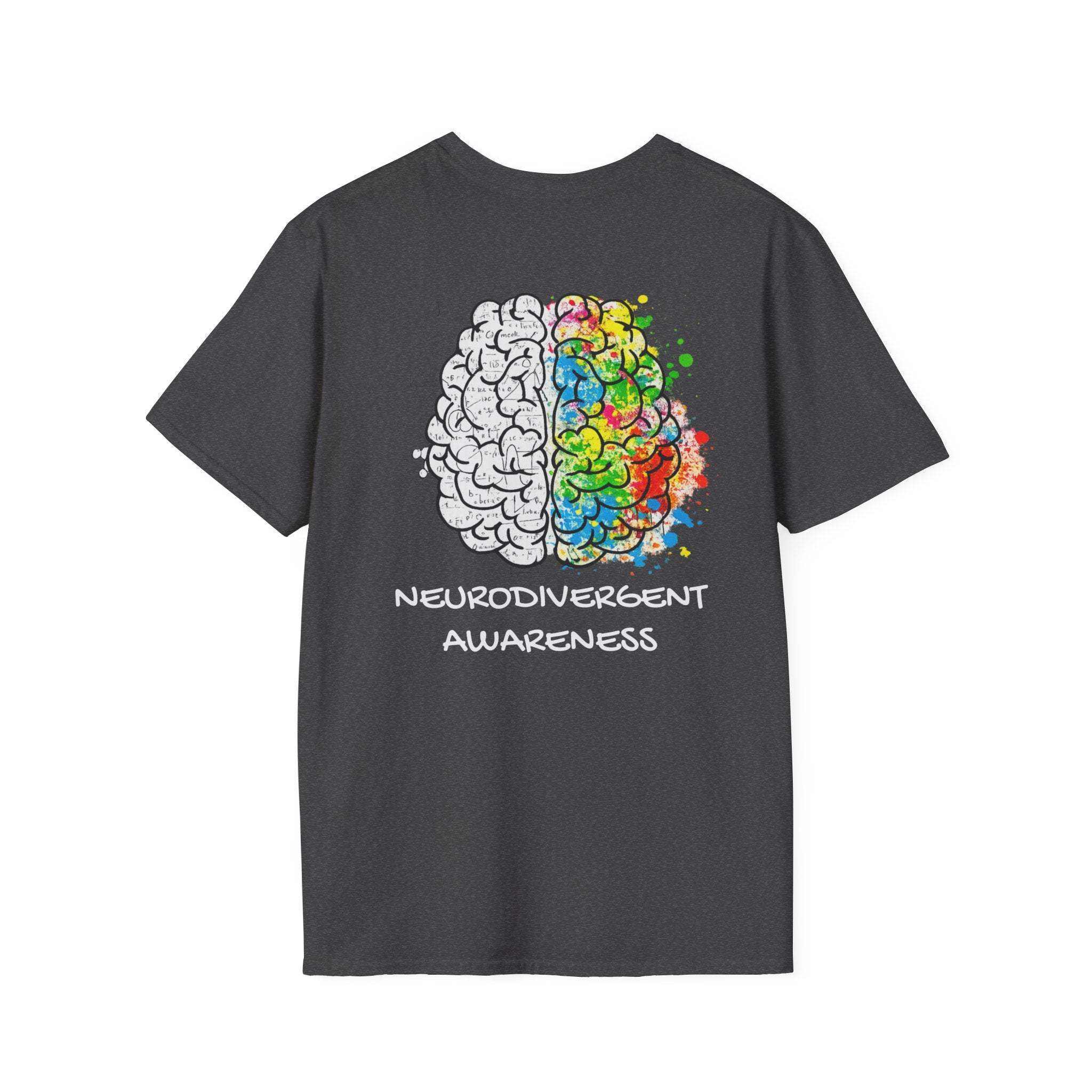 Neurodivergent Awareness T-Shirt — Colorful Brain Infinity Symbol