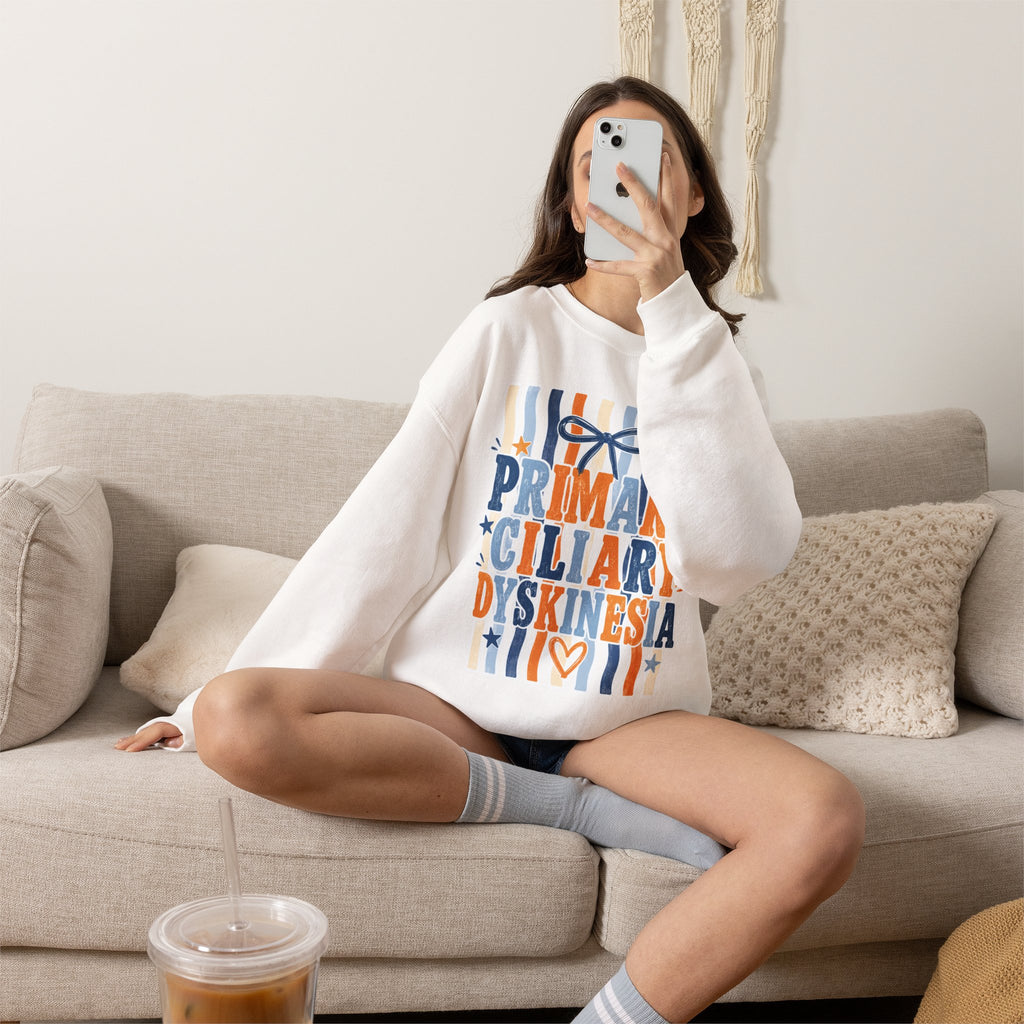 Primary Ciliary Dyskinesia Awareness Crewneck Sweatshirt
