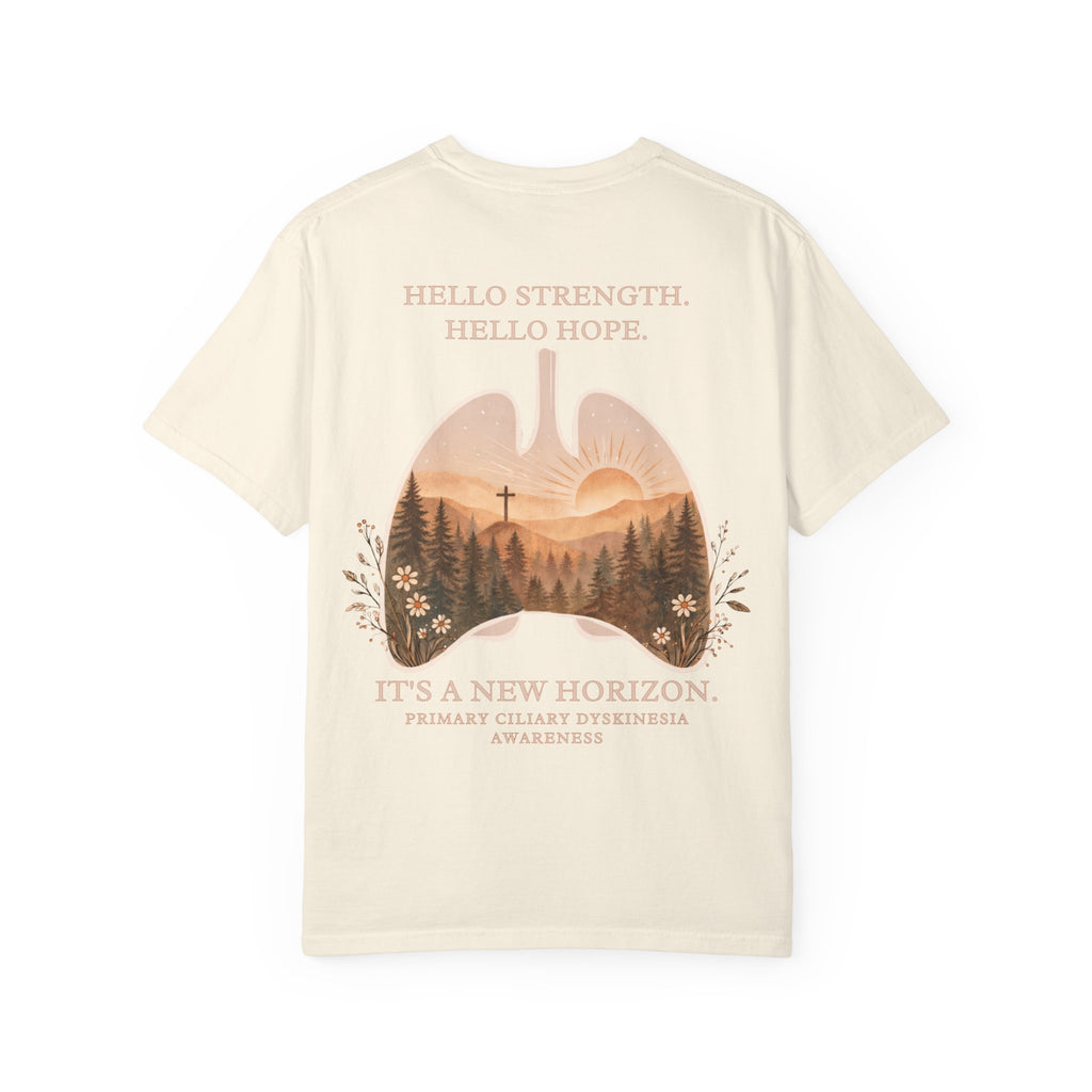 PCD Awareness Crewneck Sweatshirt — HELLO HOPE. NEW HORIZON. Tee