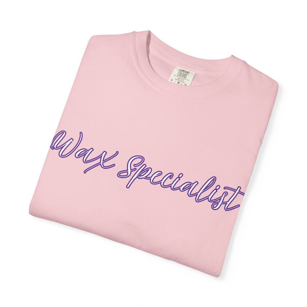 Wax Specialist T-Shirt — Lavender Script Tee
