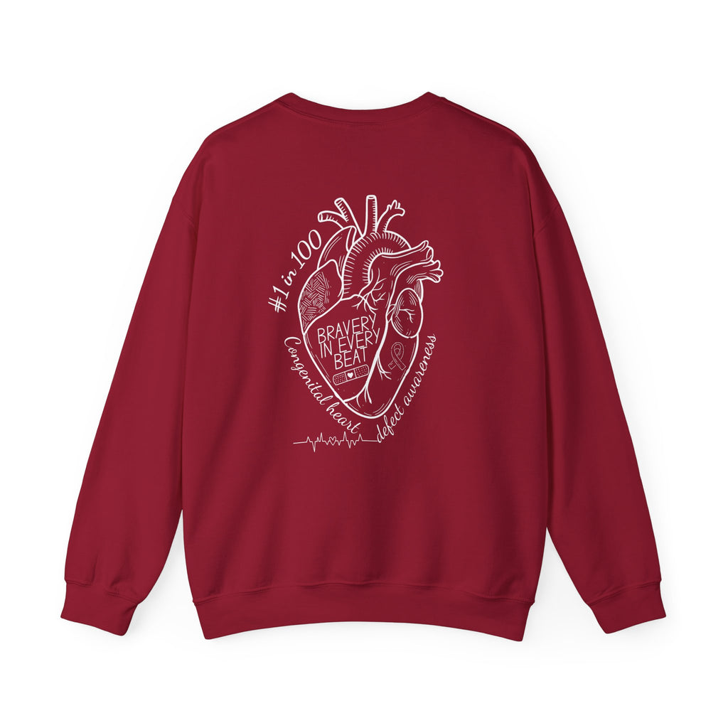 Bravery in Every Beat CHD CREWNECK
