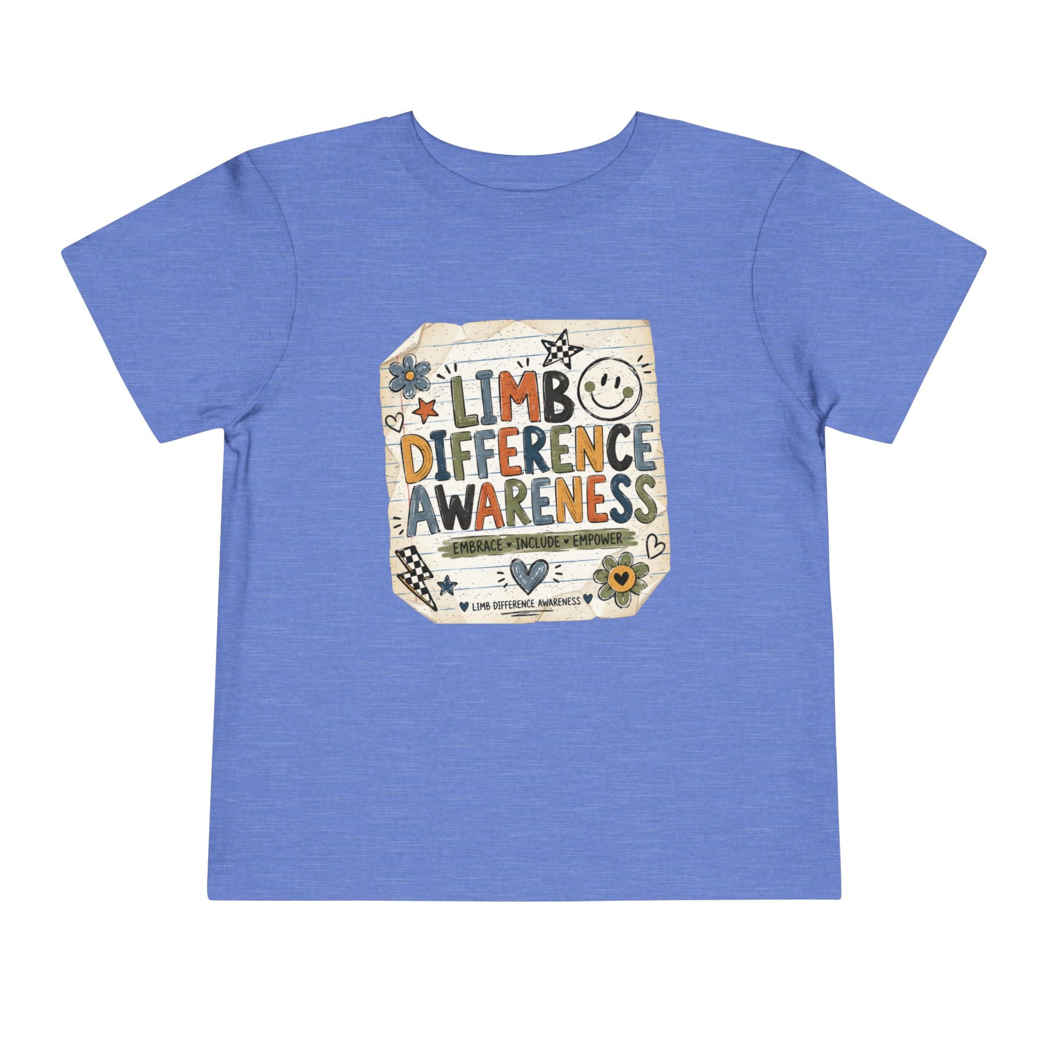 Toddler Tee — Limb Difference Awareness Cute Doodle Design