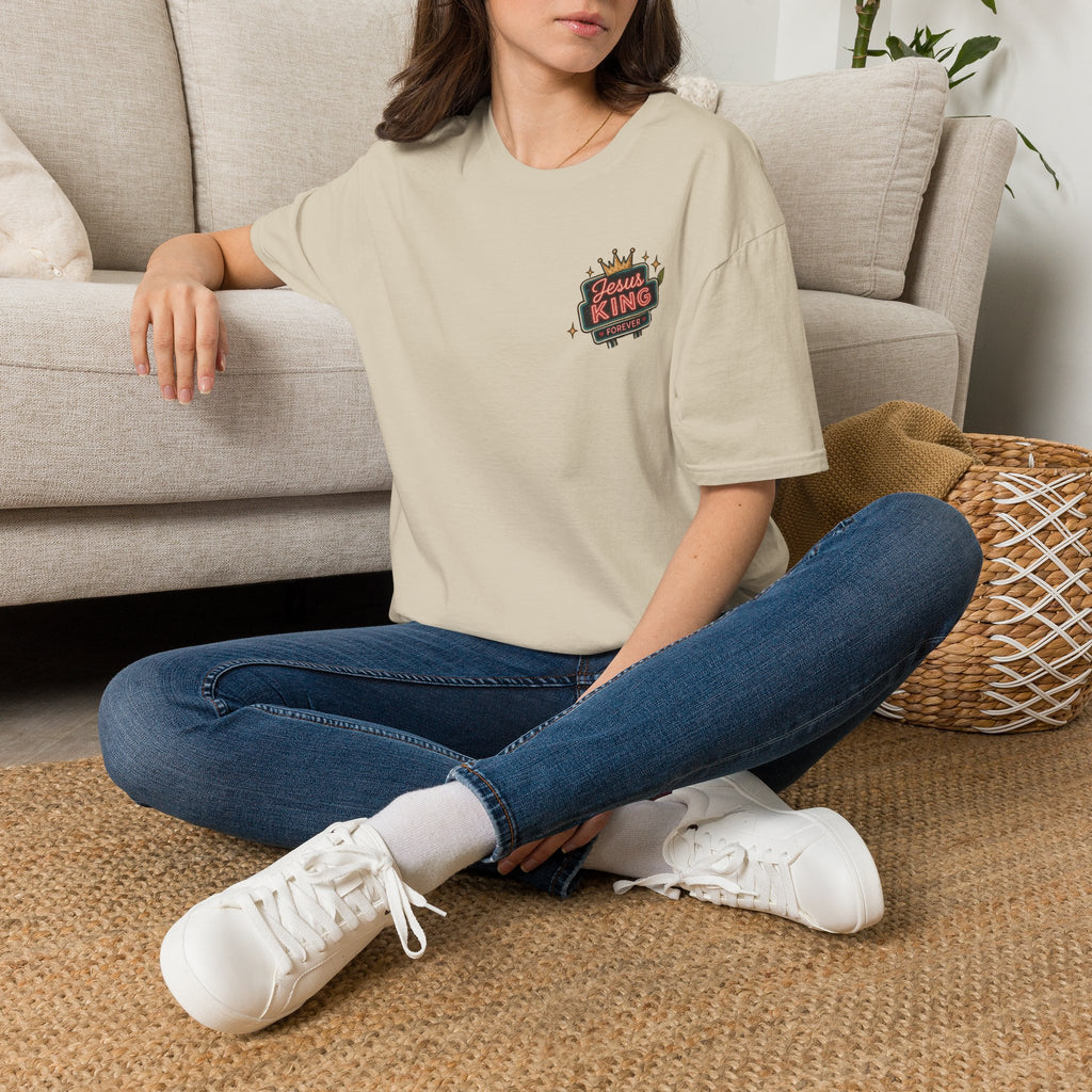 Jesus Is King T-Shirt — Retro Crown Faith Tee