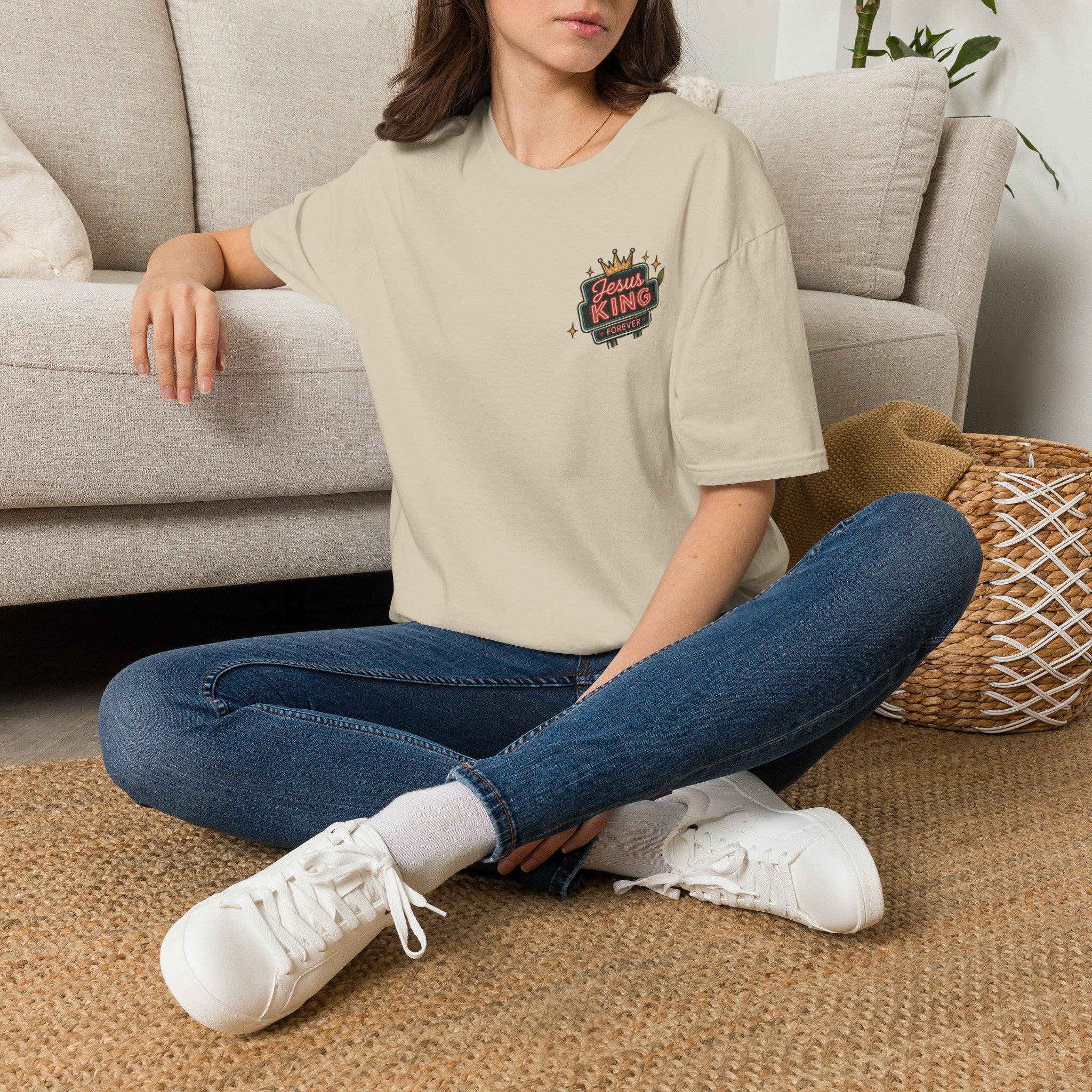 Jesus Is King T-Shirt — Retro Crown Faith Tee