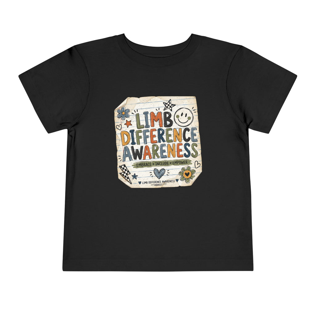 Toddler Tee — Limb Difference Awareness Cute Doodle Design
