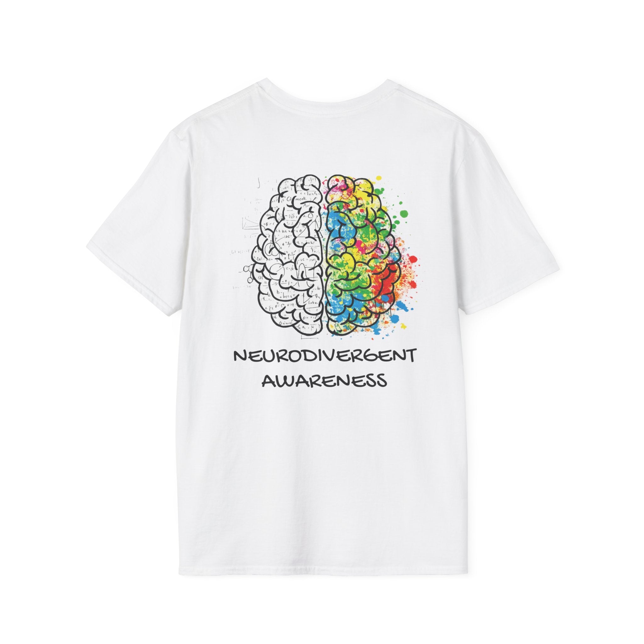 Neurodivergent Awareness T-Shirt — Colorful Brain Design