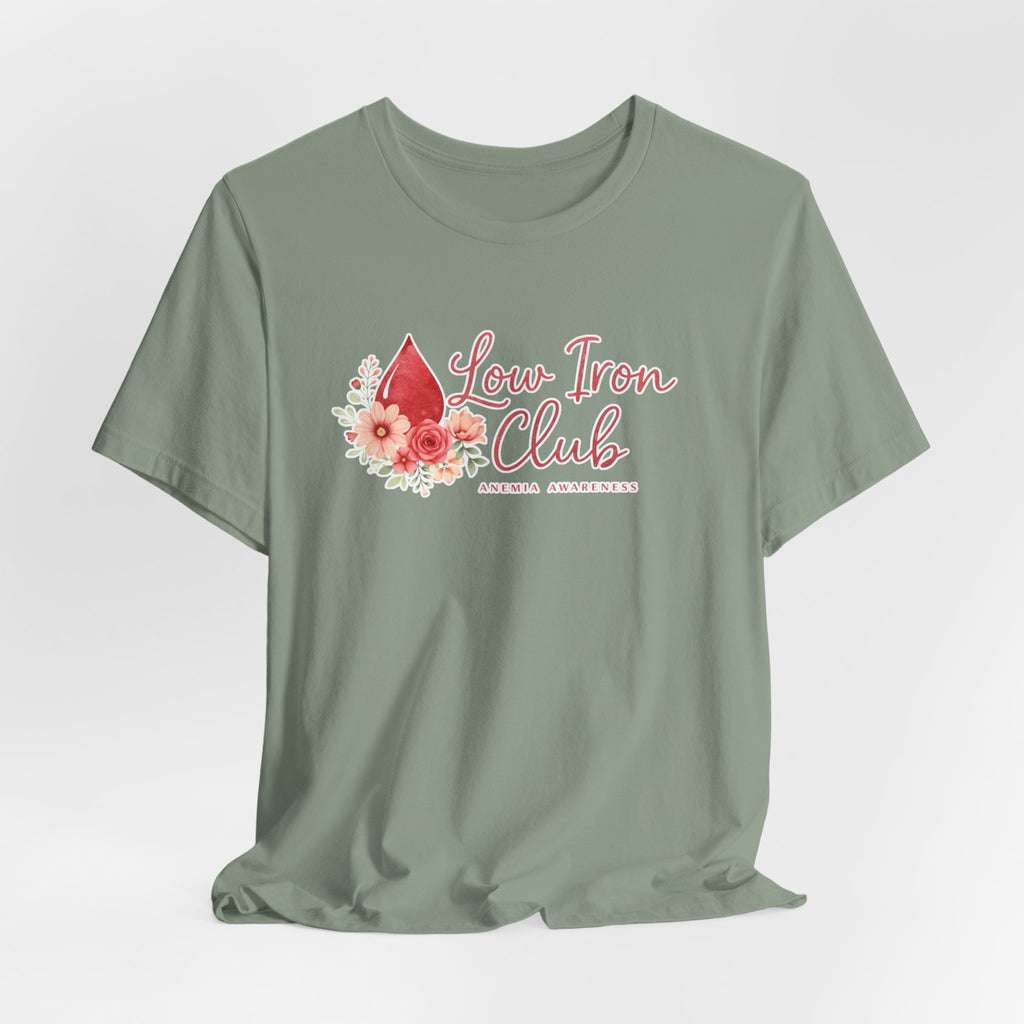 Low Iron Club Tee — Women’s Anemia Awareness Floral Shirt