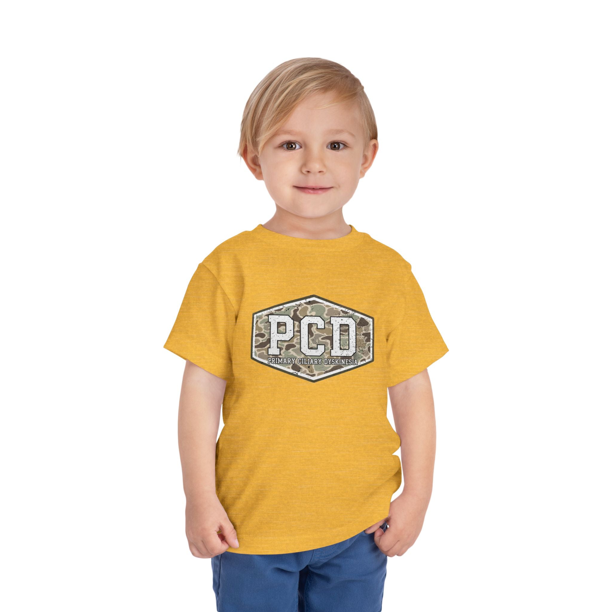 Toddler PCD Camo Logo T-Shirt — Primary Ciliary Dyskinesia Awareness Tee