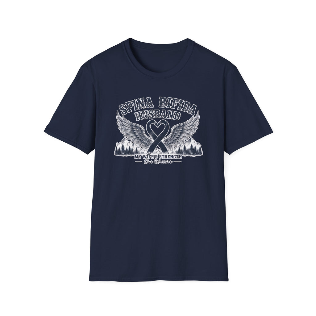Spina Bifida Husband T-Shirt — My Wife’s Strength Support Tee