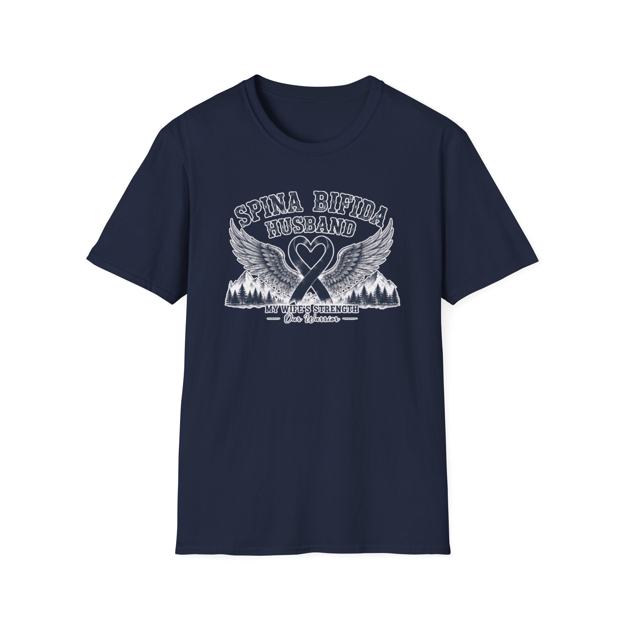 Spina Bifida Husband T-Shirt — My Wife’s Strength Support Tee