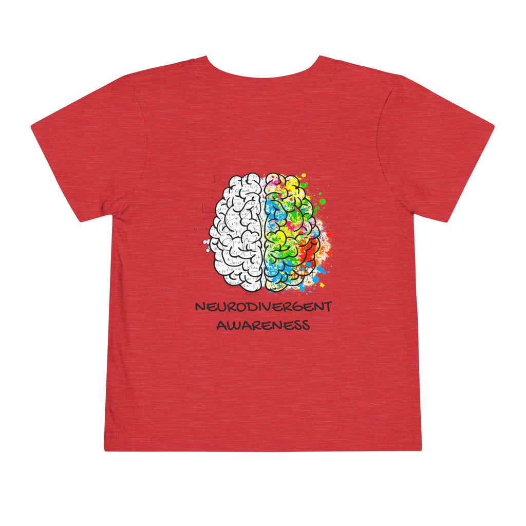 Toddler Neurodivergent Awareness T-Shirt — Colorful Brain Design