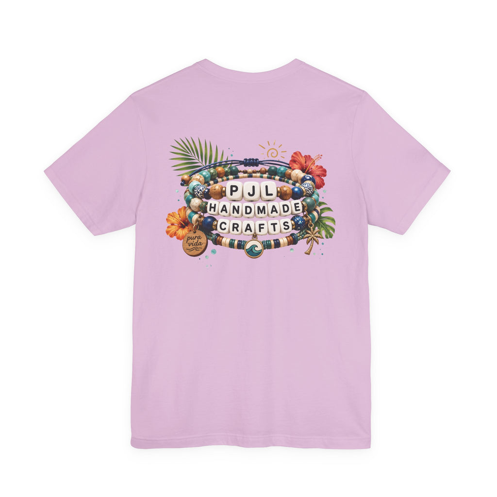 PJL Handmade Crafts Beaded Logo T-Shirt