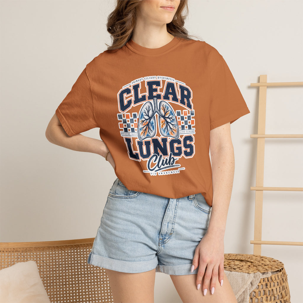 PCD Clear Lungs Club T-Shirt — Vintage Athletic Respiratory Health Tee