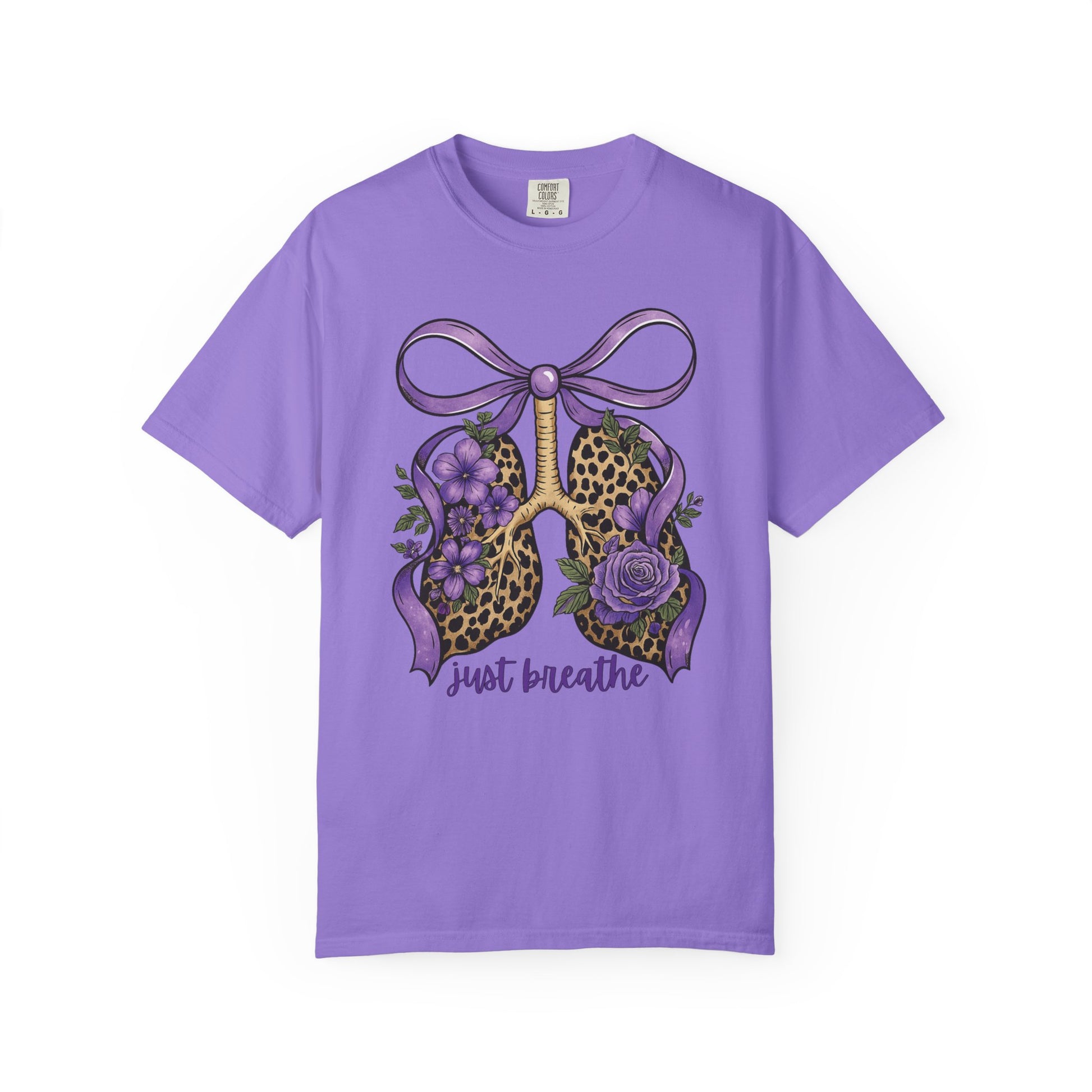 Garment-Dyed T-shirt - Just Breathe Wild Lungs