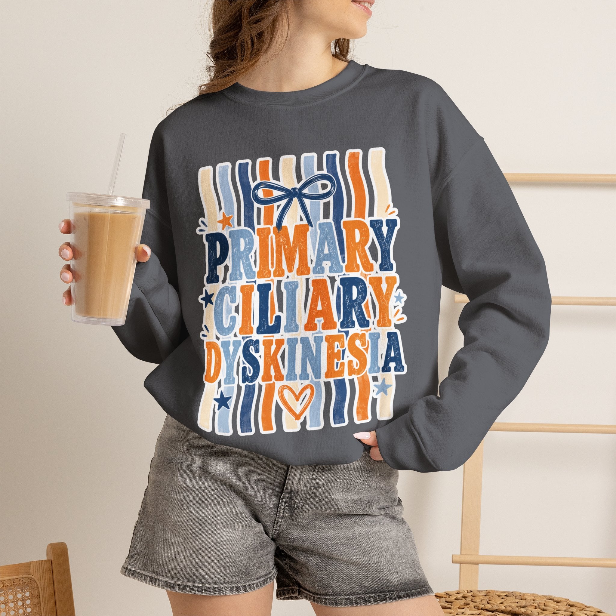 Primary Ciliary Dyskinesia Awareness Crewneck Sweatshirt