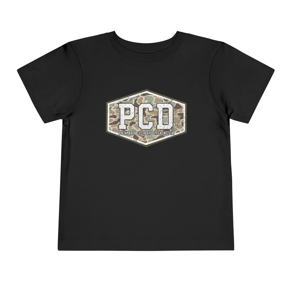 Toddler PCD Camo Logo T-Shirt — Primary Ciliary Dyskinesia Awareness Tee