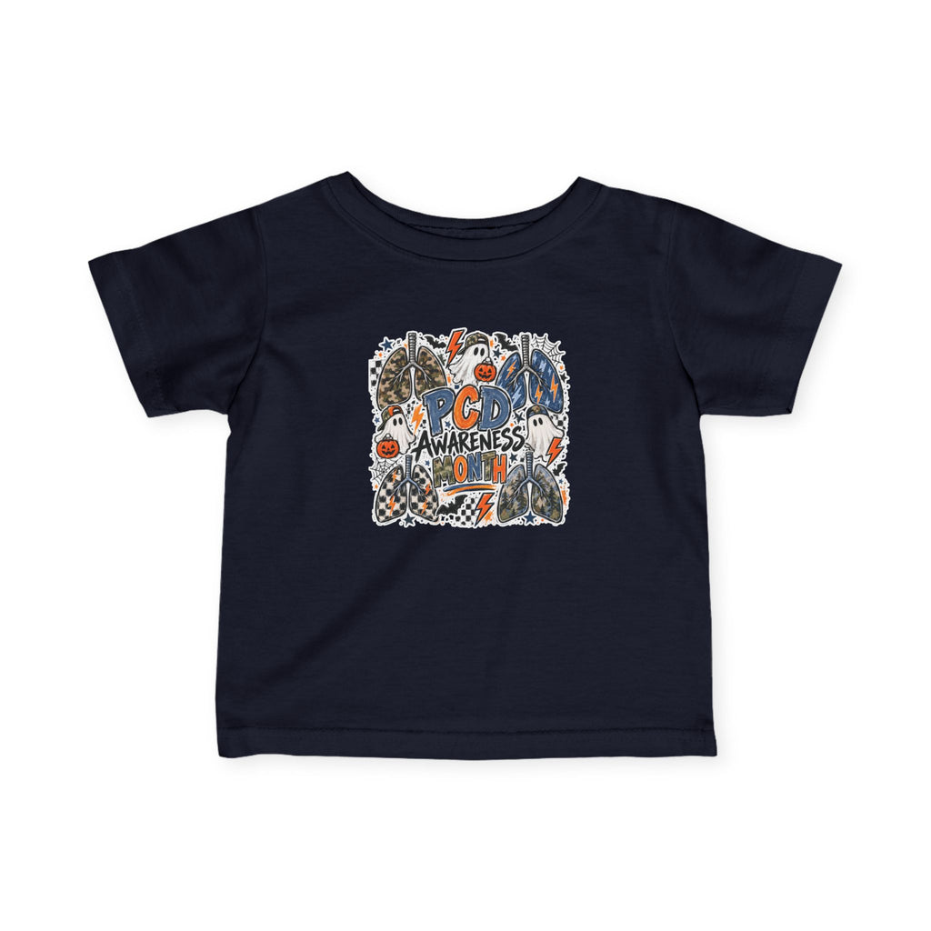 Infant Tee — PCD Awareness Month Pumpkin Ghosts Design