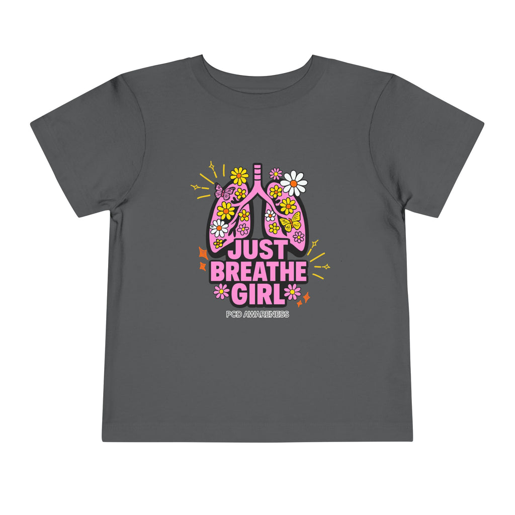 Toddler Tee - Just Breathe Girl for PCD Awareness