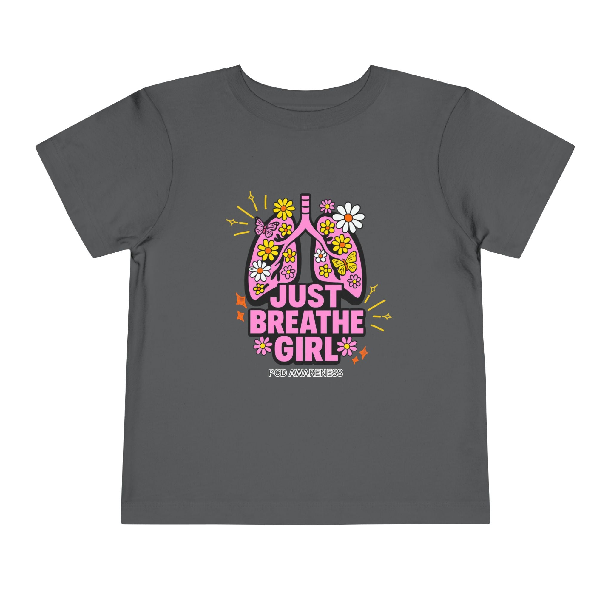 Toddler Tee - Just Breathe Girl for PCD Awareness