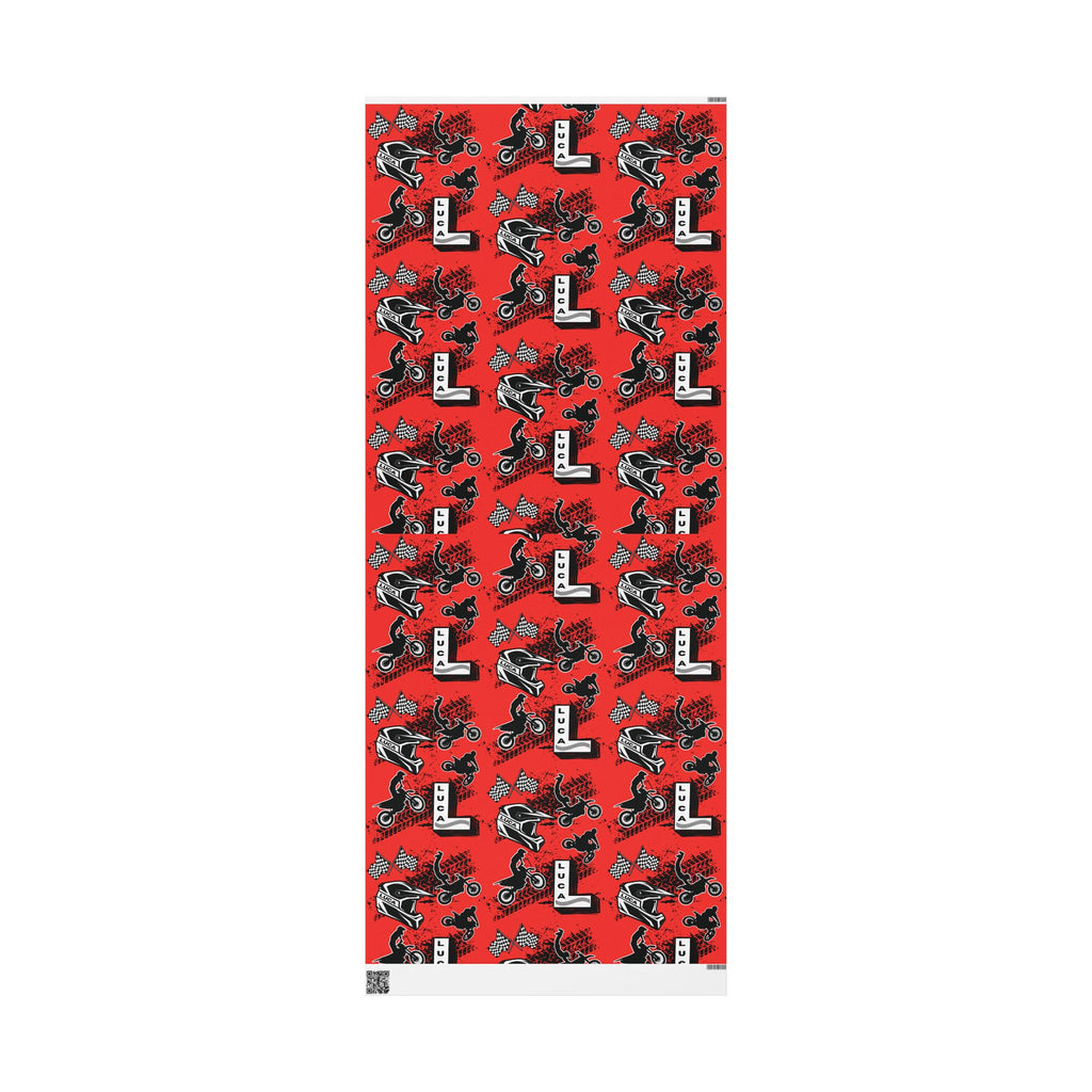 LUCA Motocross Wrapping Paper — Dirt Bike Gift Wrap for Motocross Fans