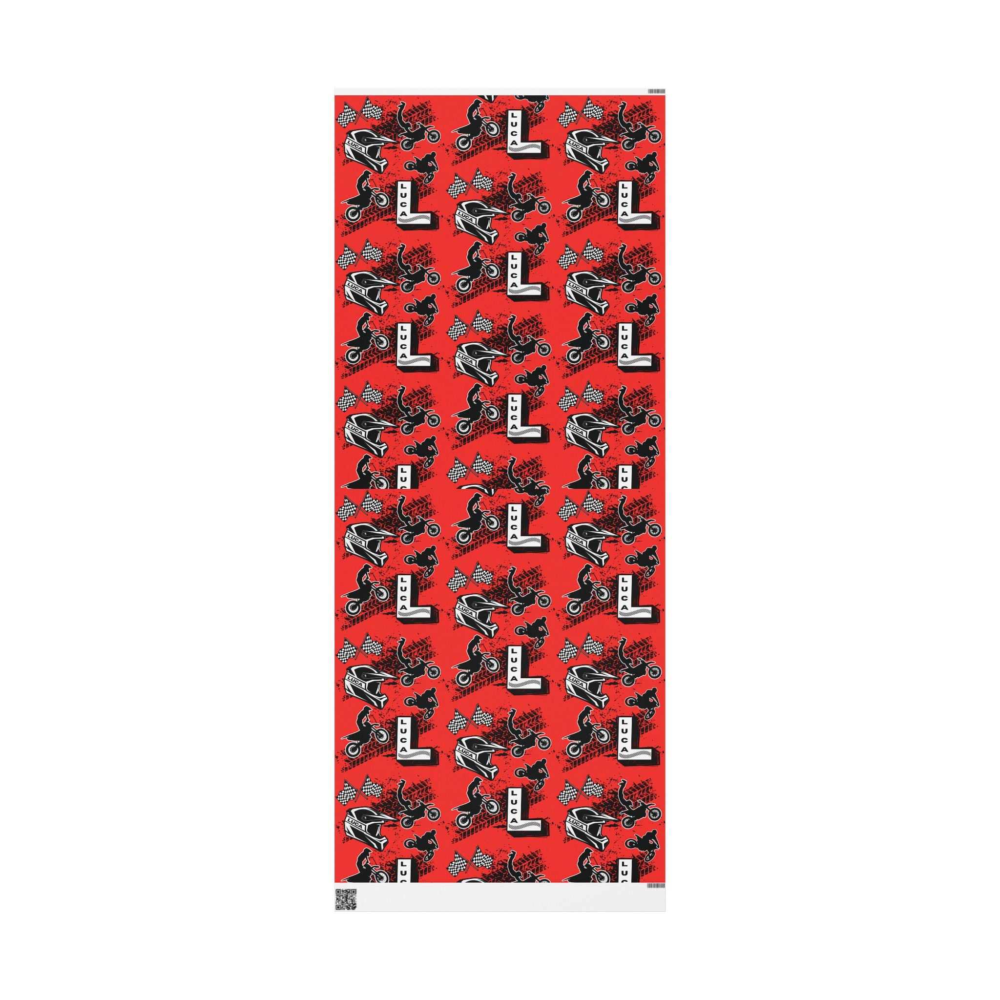 LUCA Motocross Wrapping Paper — Dirt Bike Gift Wrap for Motocross Fans