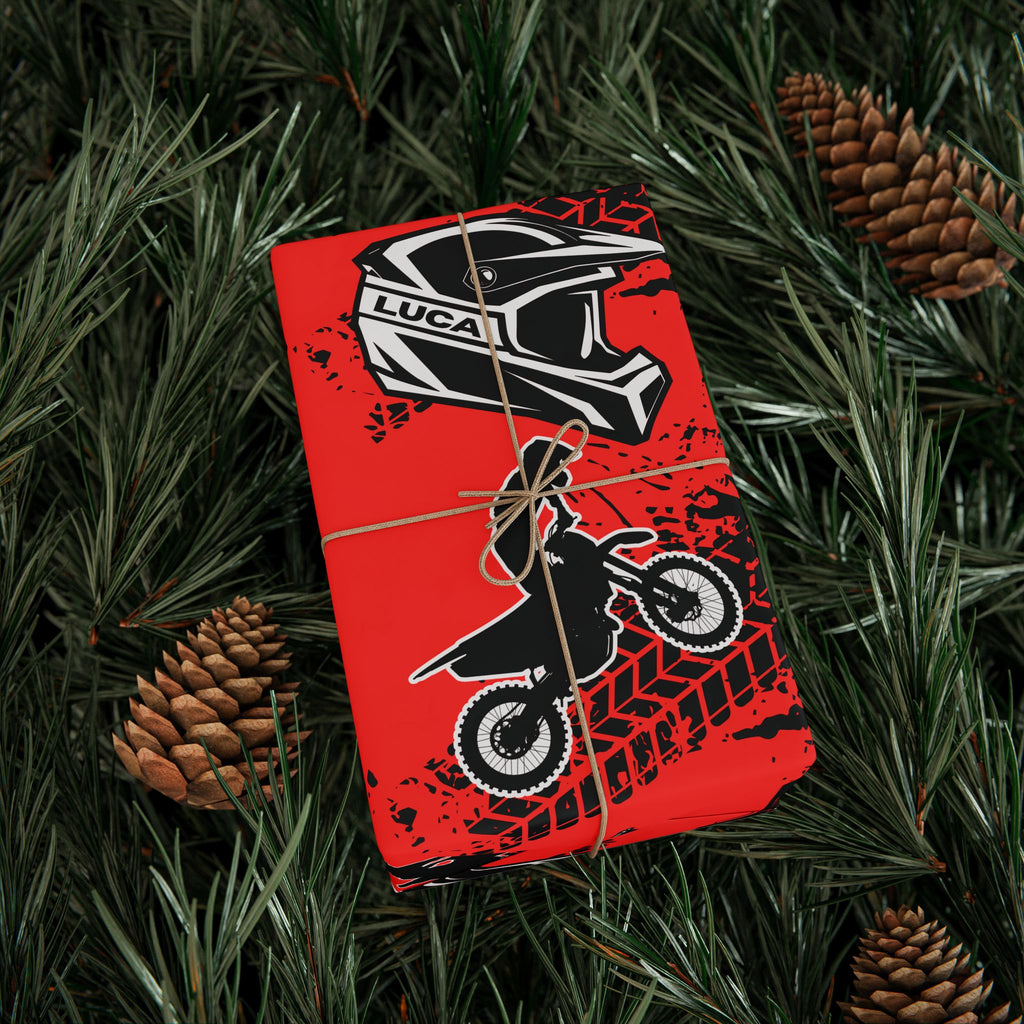 LUCA Motocross Wrapping Paper — Dirt Bike Gift Wrap for Motocross Fans