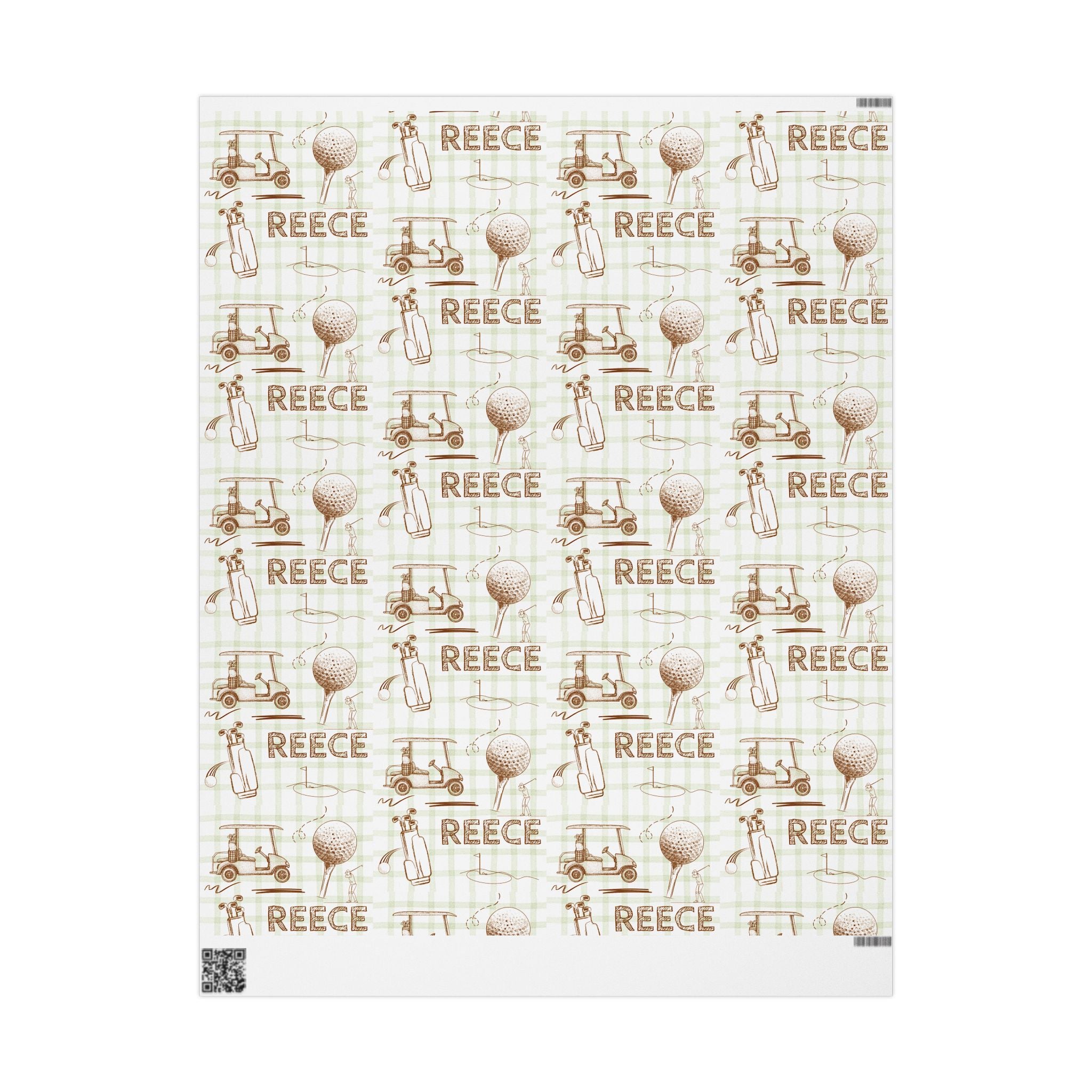Reece Golf Print Wrapping Paper