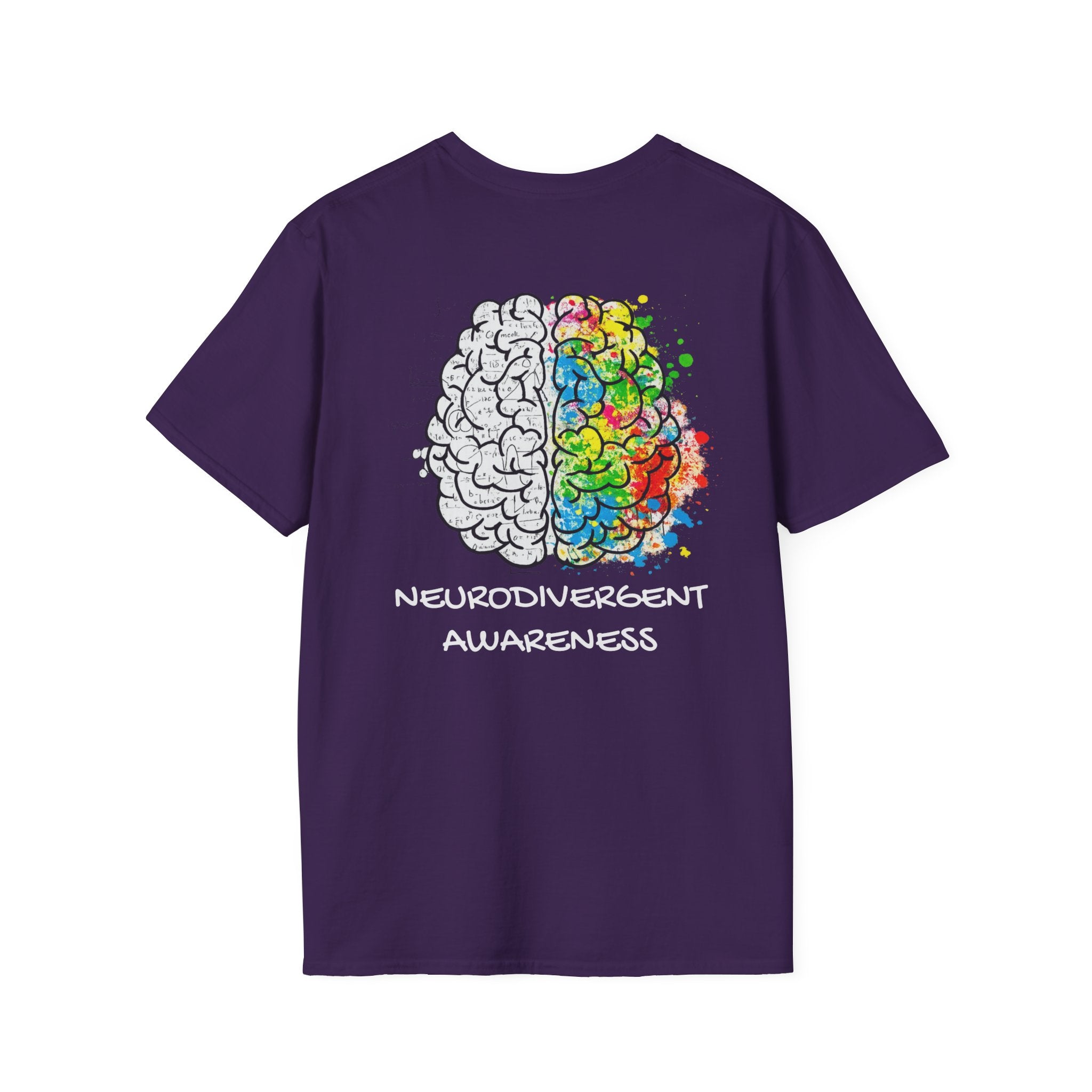 Neurodivergent Awareness T-Shirt — Colorful Brain Infinity Symbol