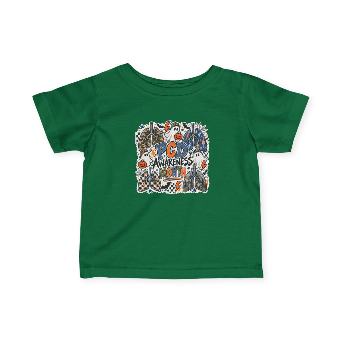 Infant Tee — PCD Awareness Month Pumpkin Ghosts Design