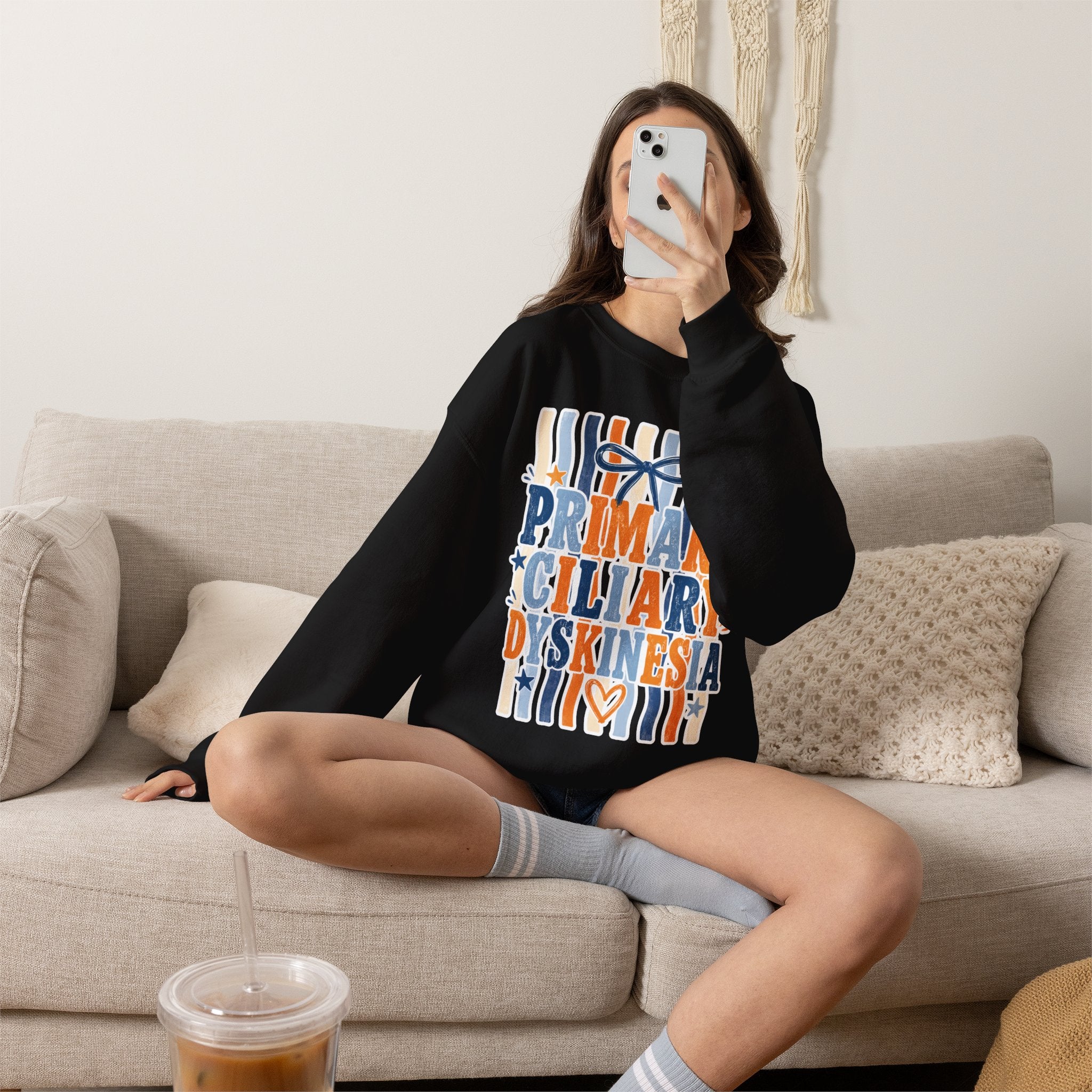 Primary Ciliary Dyskinesia Awareness Crewneck Sweatshirt