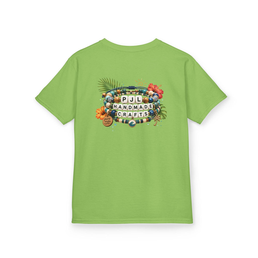 Kids Tee — PJL Handmade Crafts Tropical Floral Logo