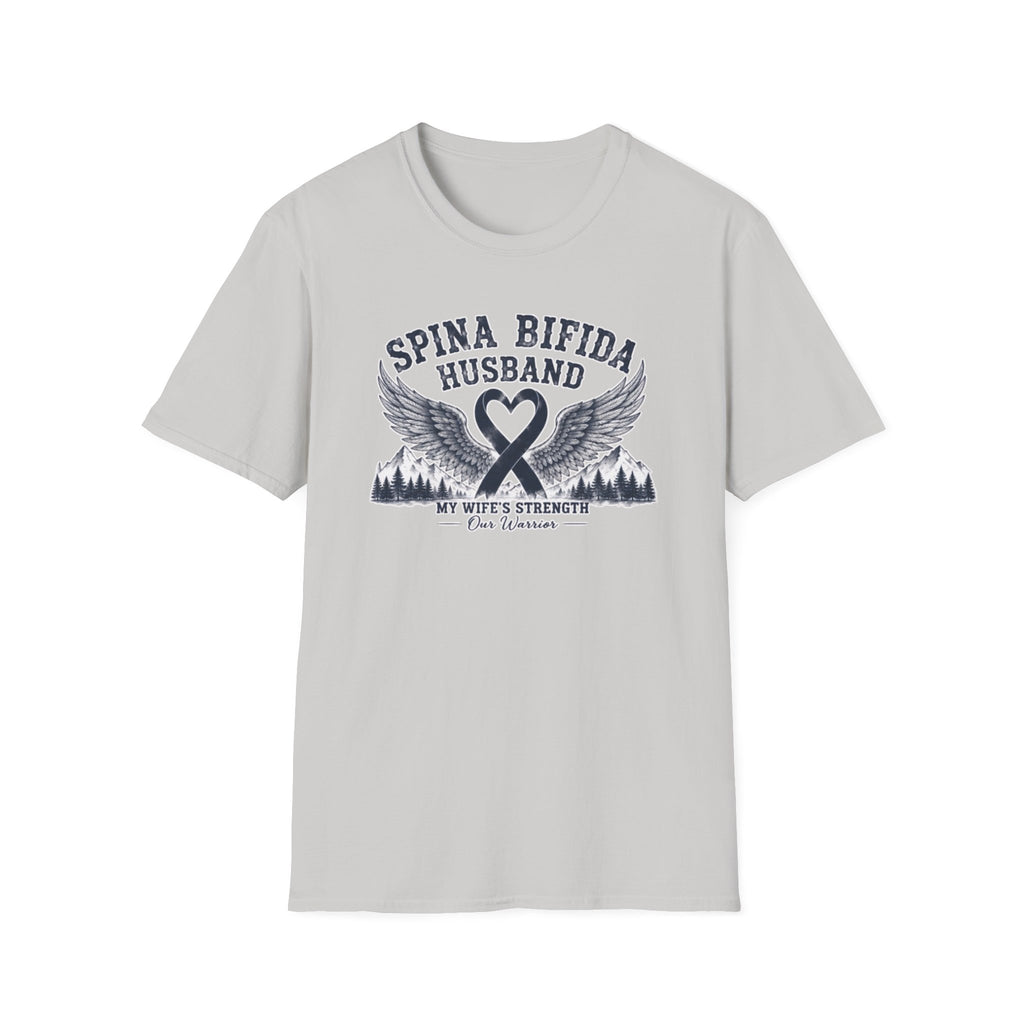 Spina Bifida Husband T-Shirt — My Wife’s Strength Support Tee