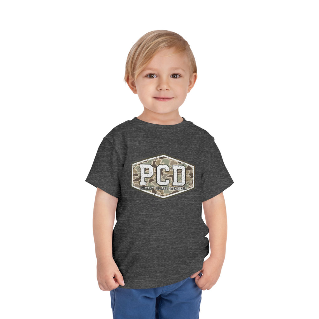 Toddler PCD Camo Logo T-Shirt — Primary Ciliary Dyskinesia Awareness Tee