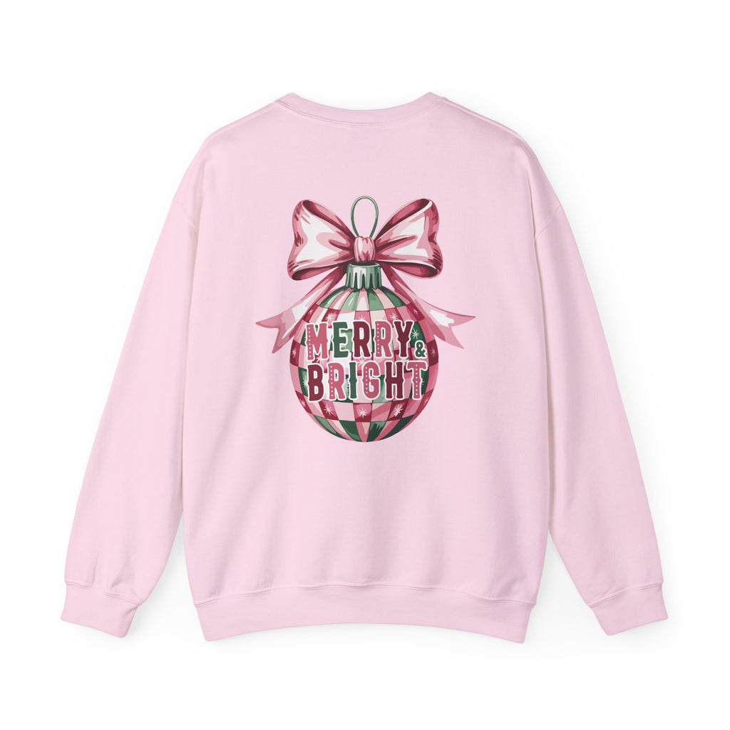 Holiday Patchwork Crewneck Sweatshirt — Merry & Bright