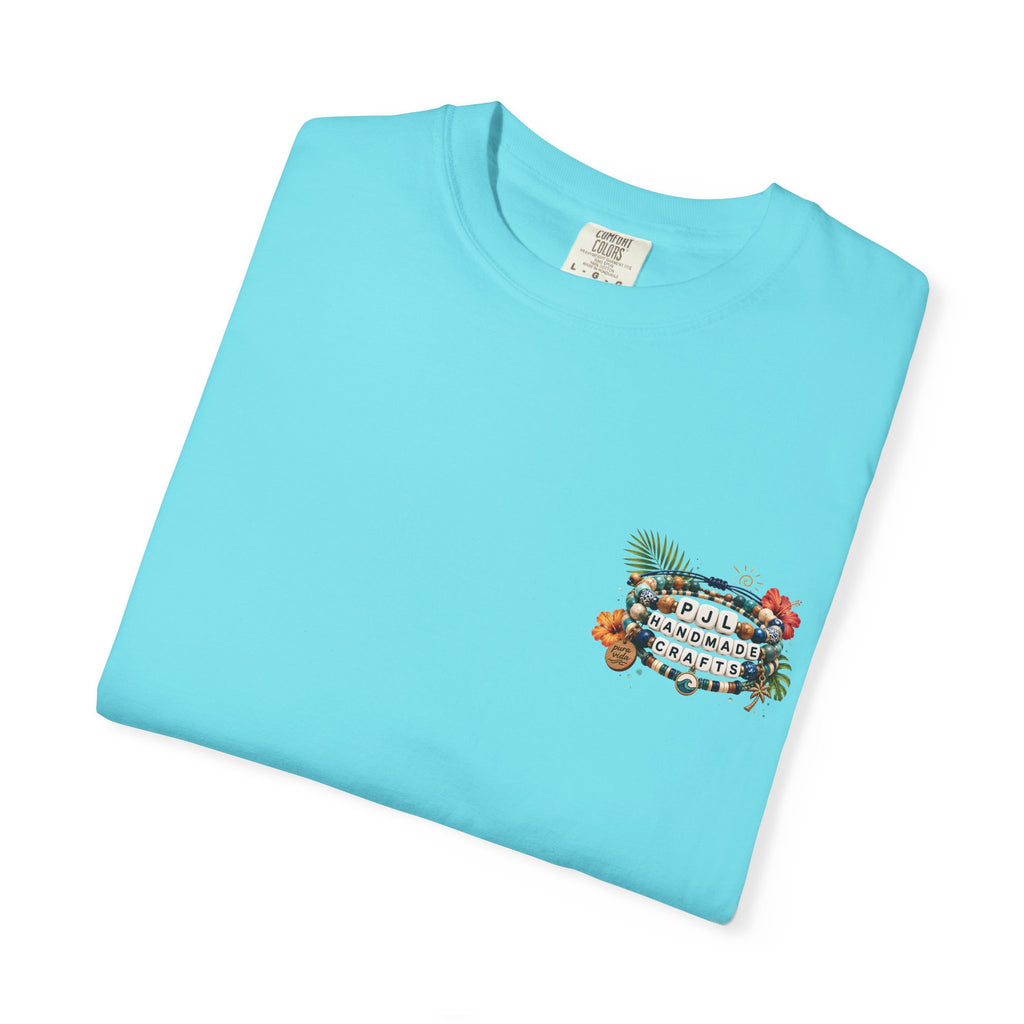 PJL Handmade Crafts Beaded Logo T-Shirt