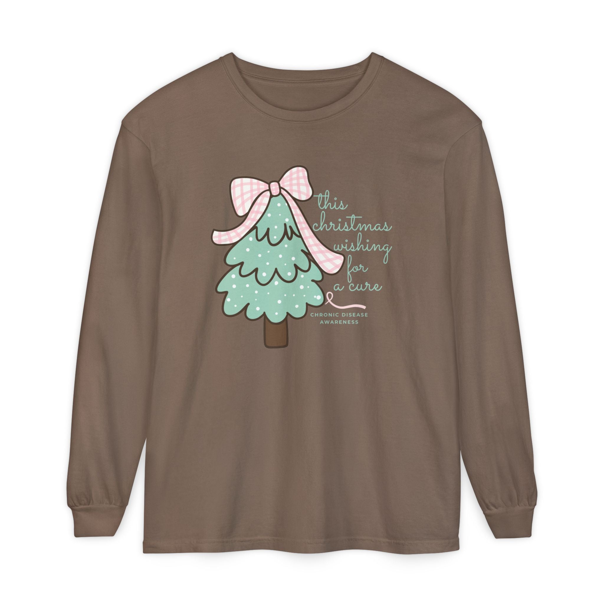 Chronic Illness Awareness Long Sleeve T-Shirt - Christmas Cure Wish