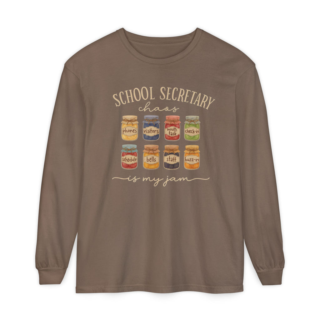 Long Sleeve T-Shirt - School Secretary Jam Design