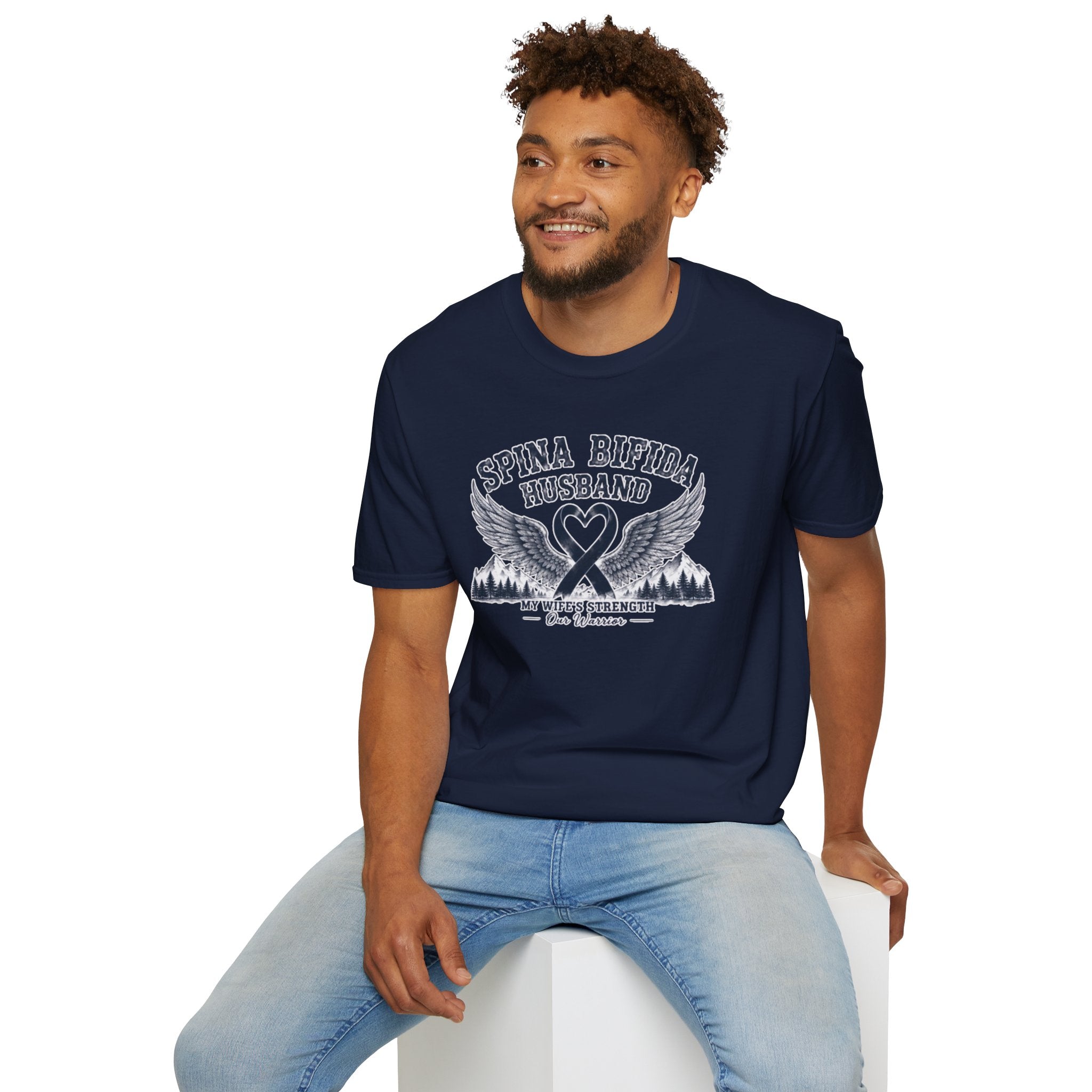 Spina Bifida Husband T-Shirt — My Wife’s Strength Support Tee
