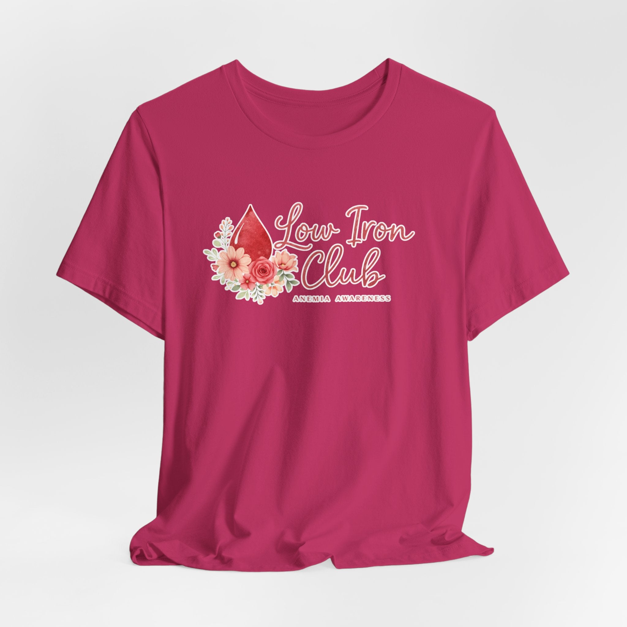 Low Iron Club Tee — Women’s Anemia Awareness Floral Shirt