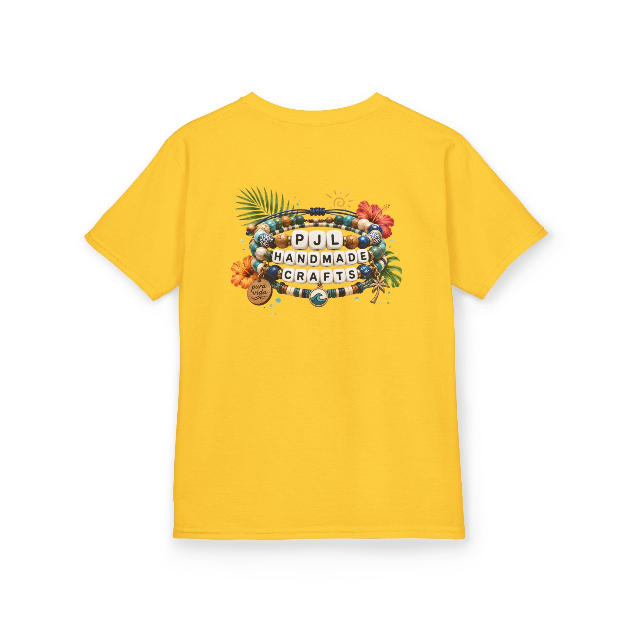 Kids Tee — PJL Handmade Crafts Tropical Floral Logo