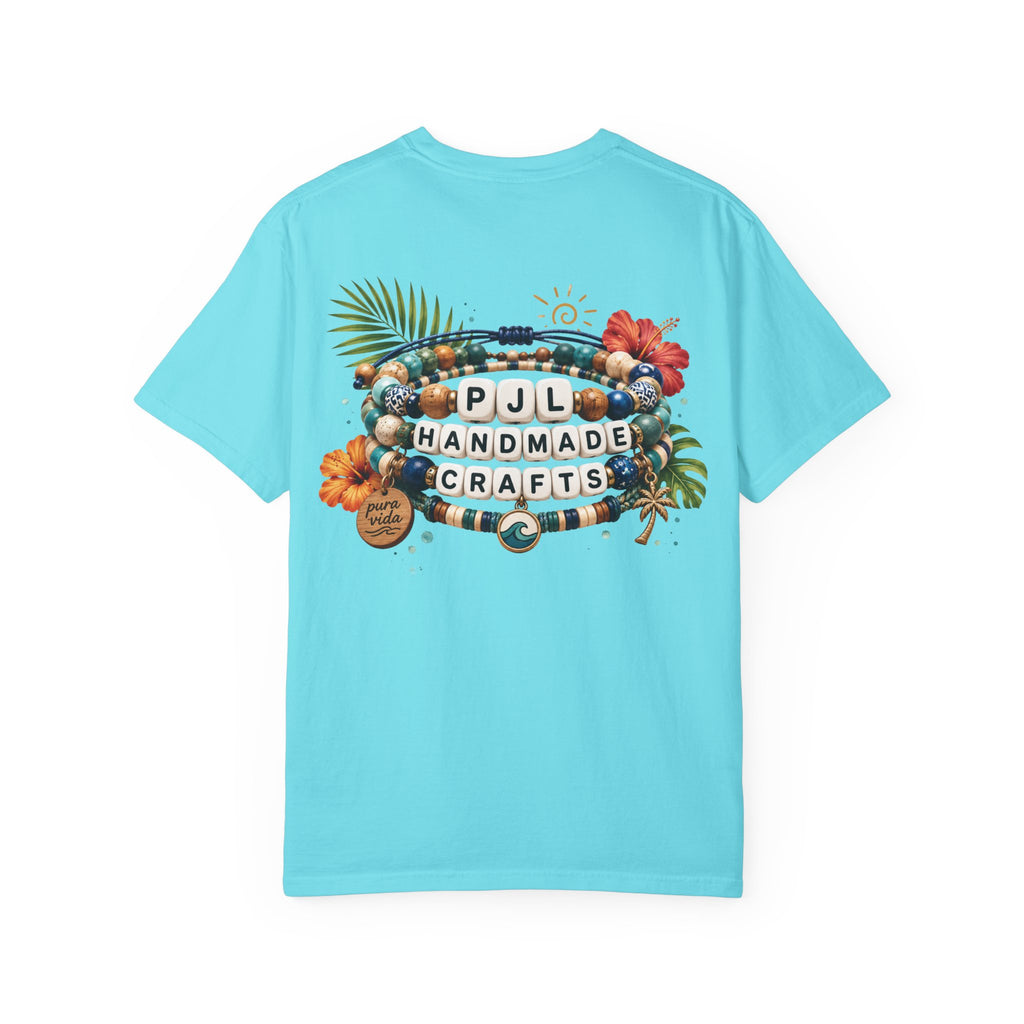 PJL Handmade Crafts Beaded Logo T-Shirt