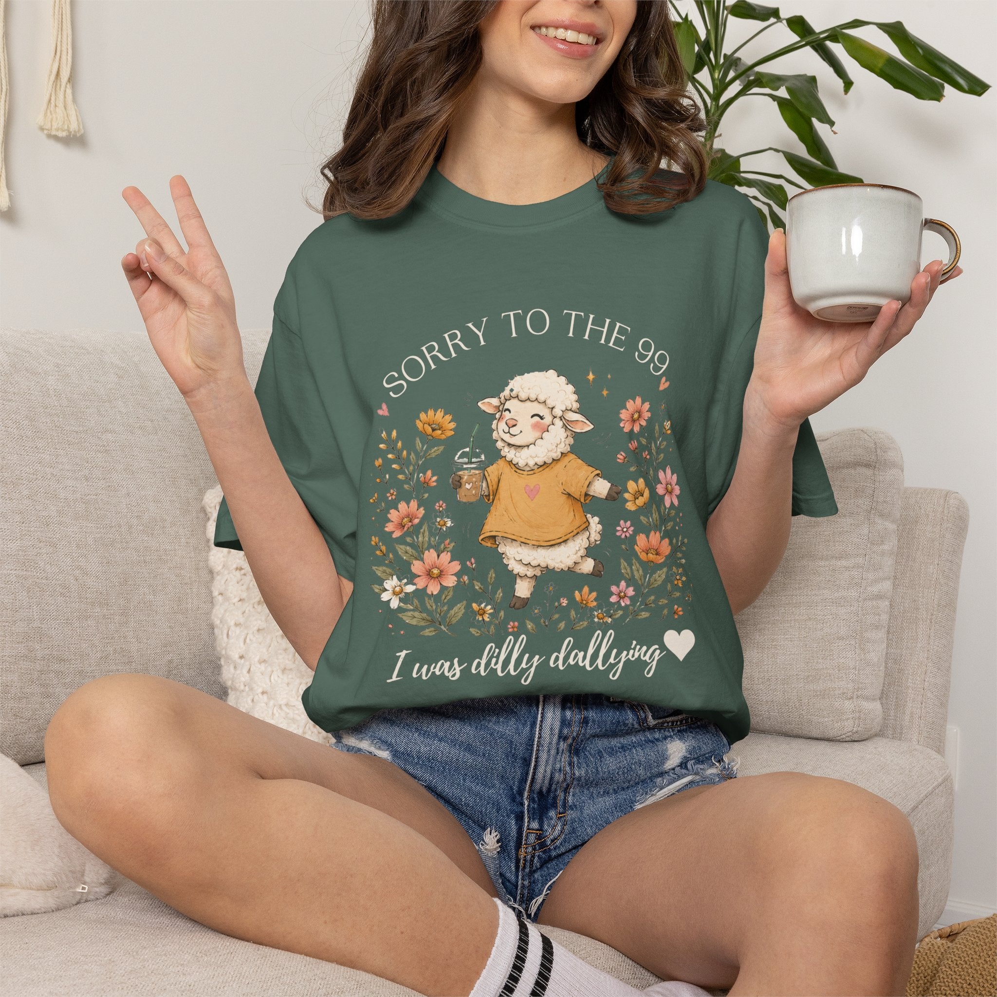 Christian Sheep T-Shirt — "Sorry to the 99, I was dally dallying"