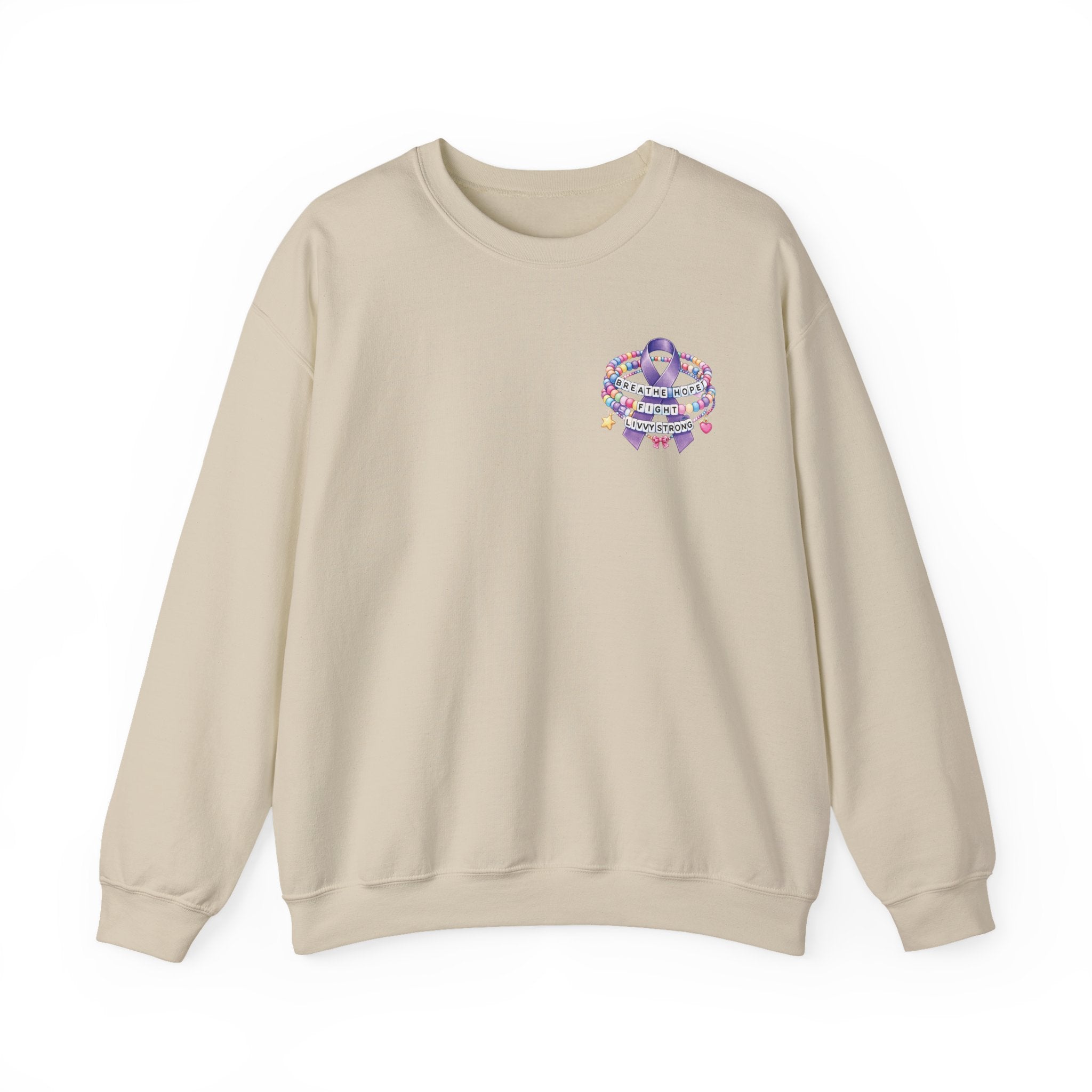 ADULT CREW Team Livvy Strong Fundraiser —CF Awareness CREWNECK
