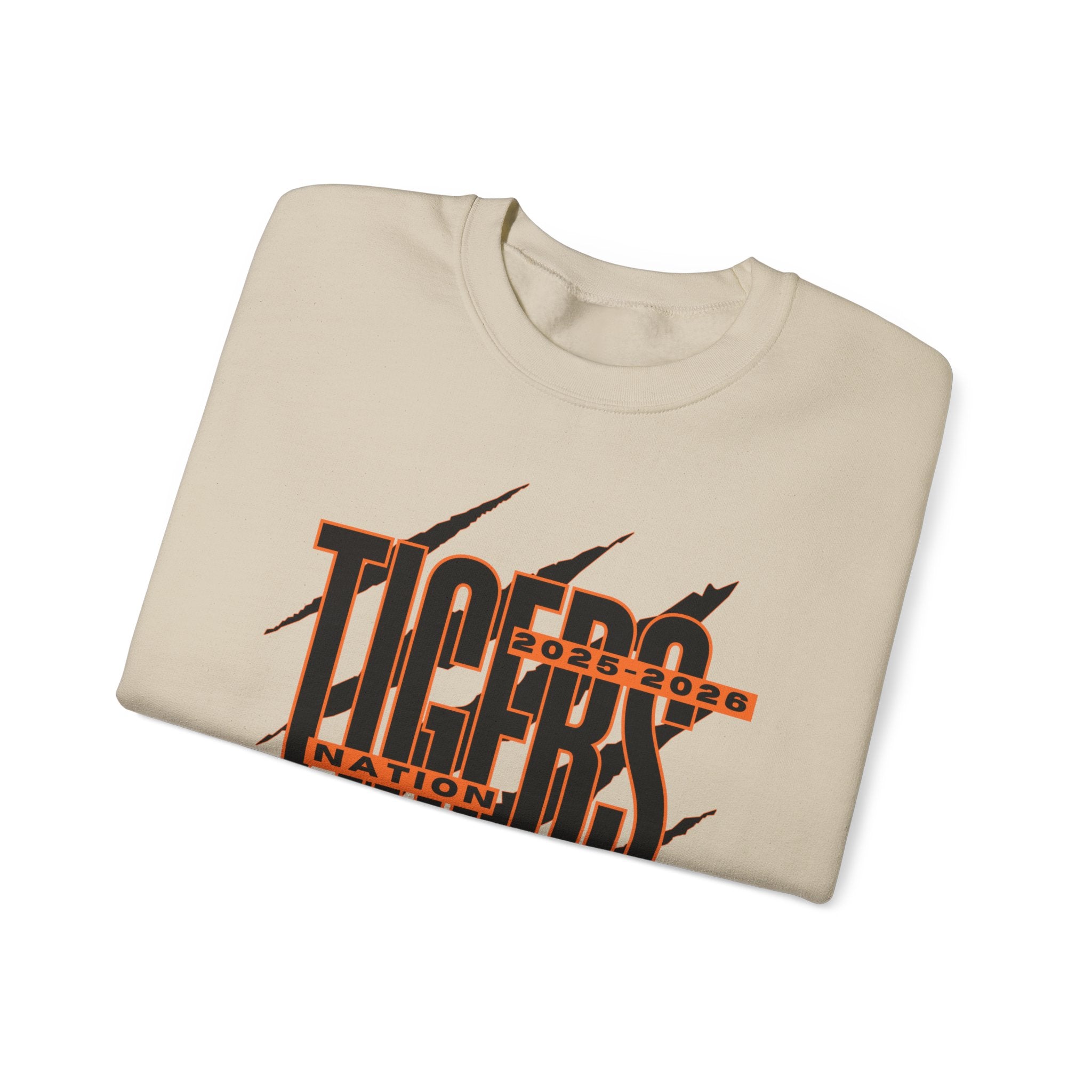 Tiger Nation Crewneck Sweatshirt — Bold Tiger Graphic Pullover