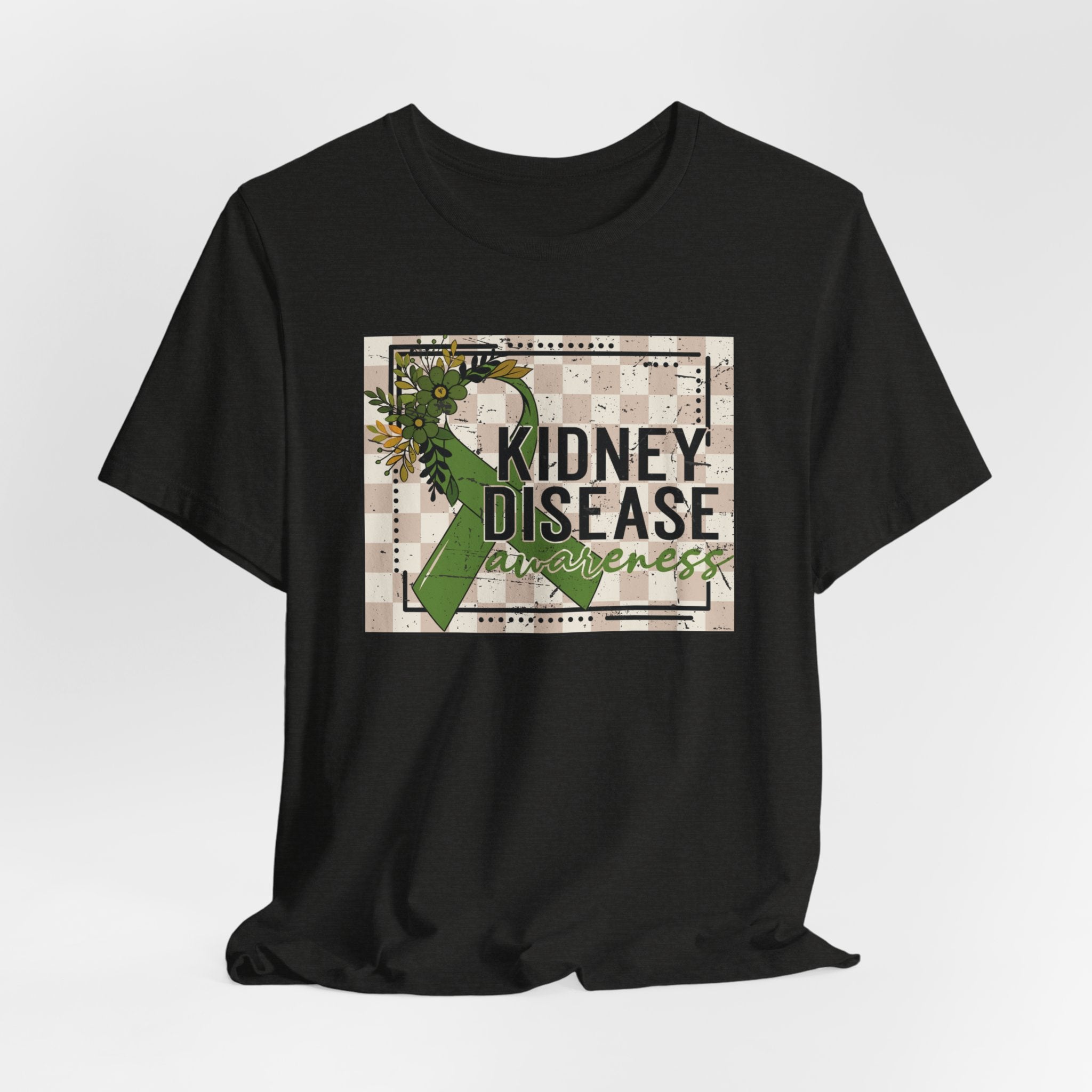 Kidney Disease Awareness Tee — Green Ribbon Support T-Shirt