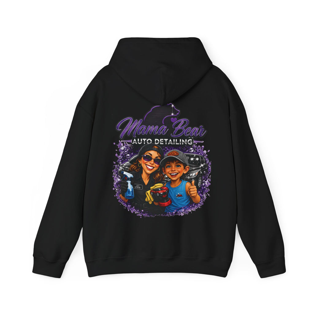 Mama Bear Auto Detailing Hoodie — Women's Car Care Team Pullover