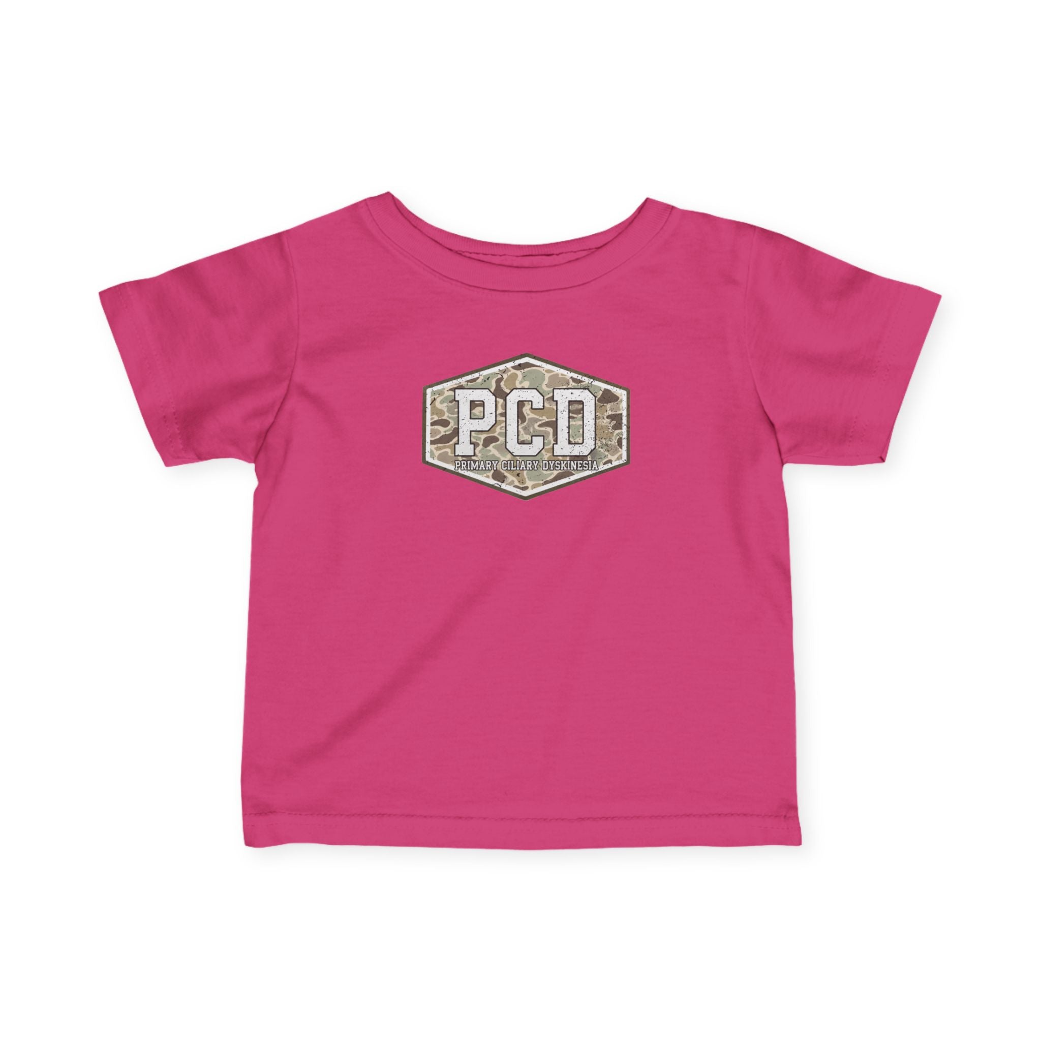 Infant PCD Camo Logo T-Shirt — Primary Ciliary Dyskinesia Awareness Tee
