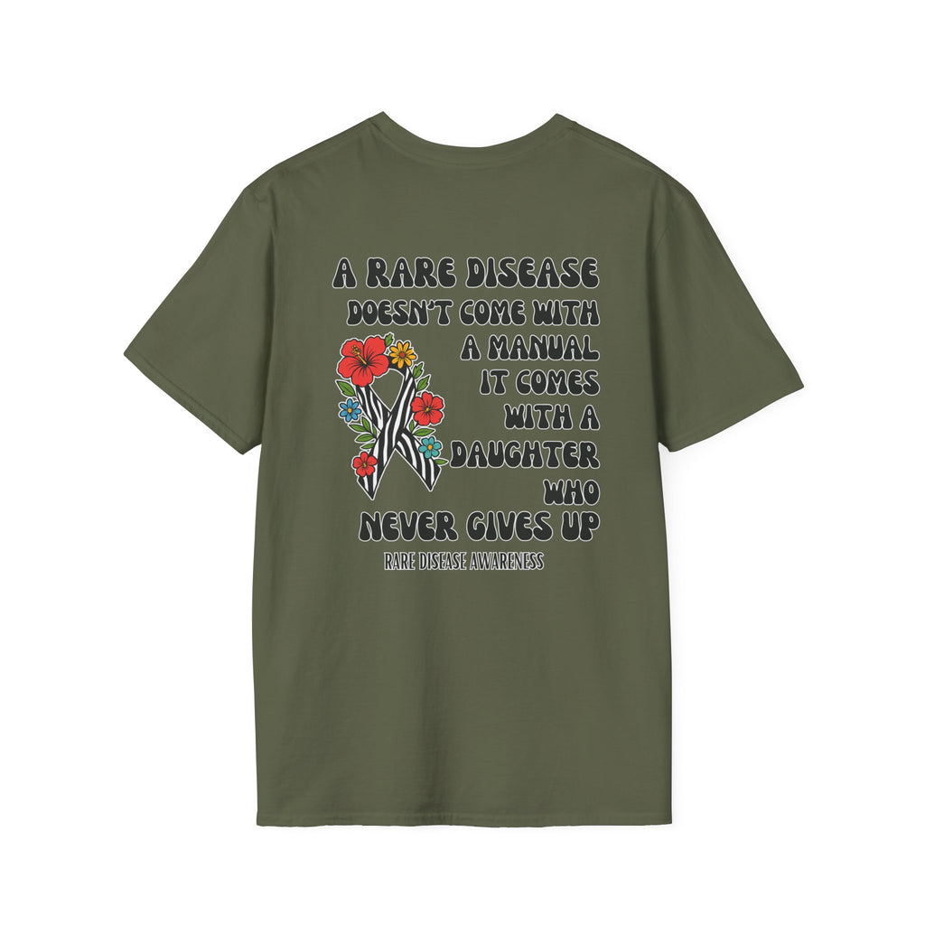 DAUGHTER Rare Disease Awareness T-Shirt — "A Rare Disease Doesn’t Come with a Manual"  Daughter Support Tee