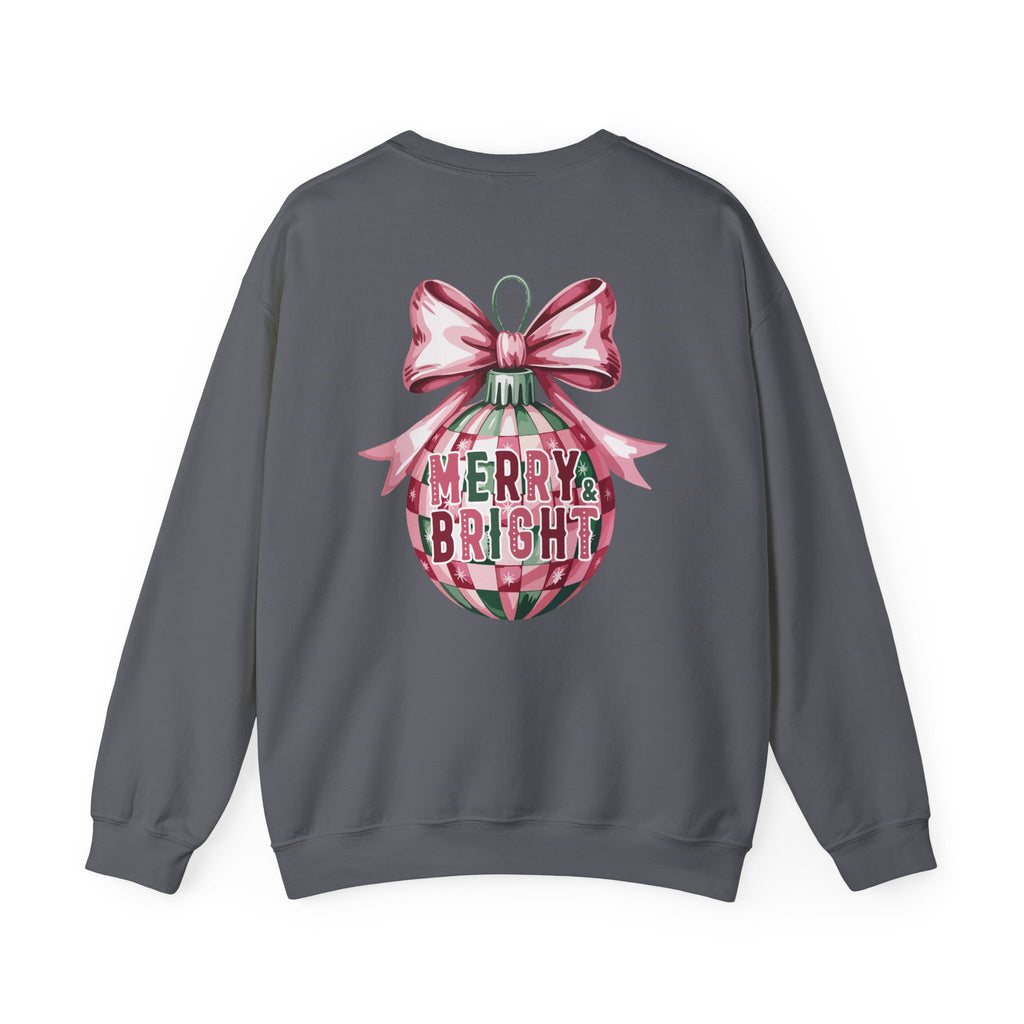 Holiday Patchwork Crewneck Sweatshirt — Merry & Bright